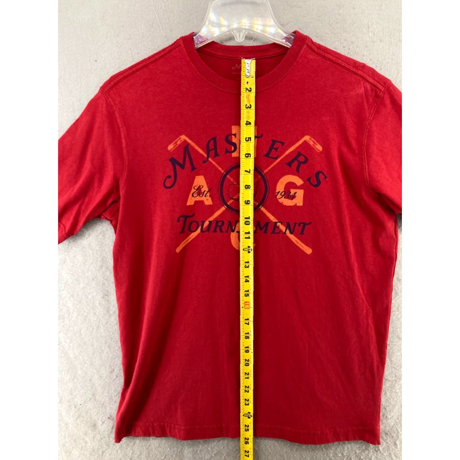 Logo 7 Masters Golf Shirt Small Red Graphic Print Short Sleeve Mens Size US S / EU 44-46 / 1 - 3 Thumbnail