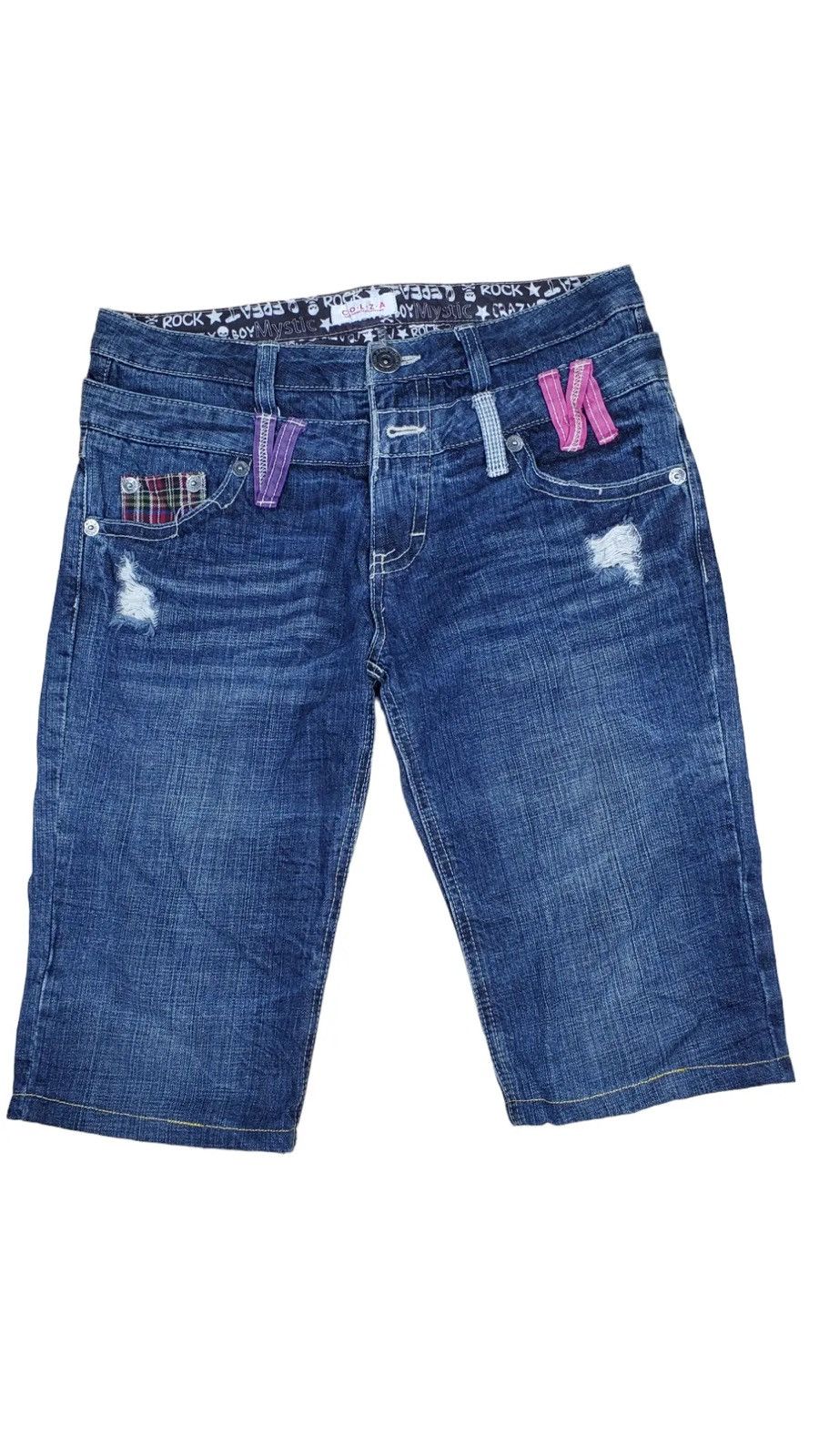Japanese Brand × Vintage Vintage Colza Short Denim Double Waist Size US 33 - 3 Thumbnail