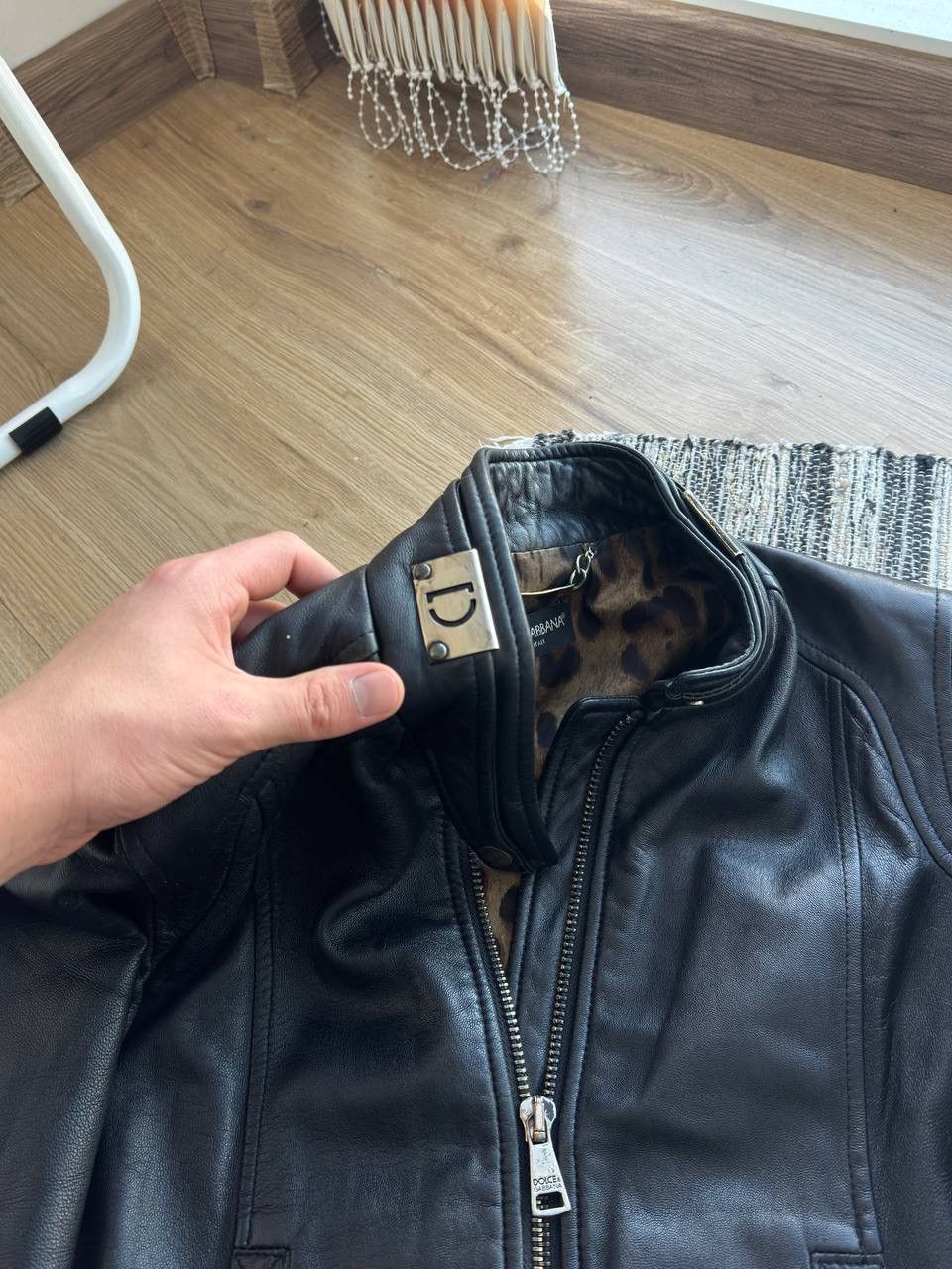 Dolce & Gabbana DOLCE & GABBANA LEATHER JACKET BLACK LEOPARD WOOMEN’S RARE Size M / US 6-8 / IT 42-44 - 12 Thumbnail