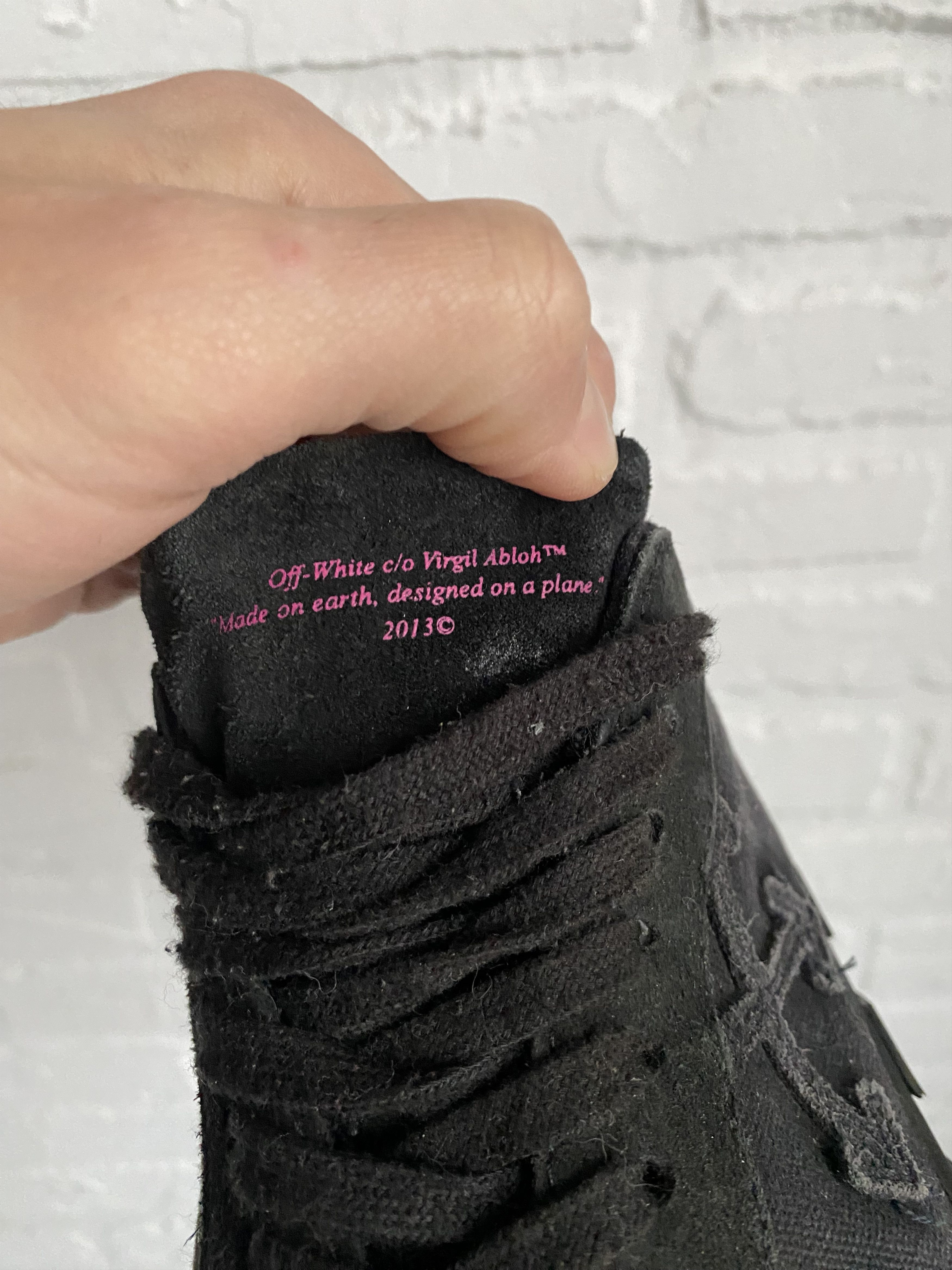 Off-White Off White suede leather black vulcanized sneakers Size US 10 / EU 43 - 7 Thumbnail
