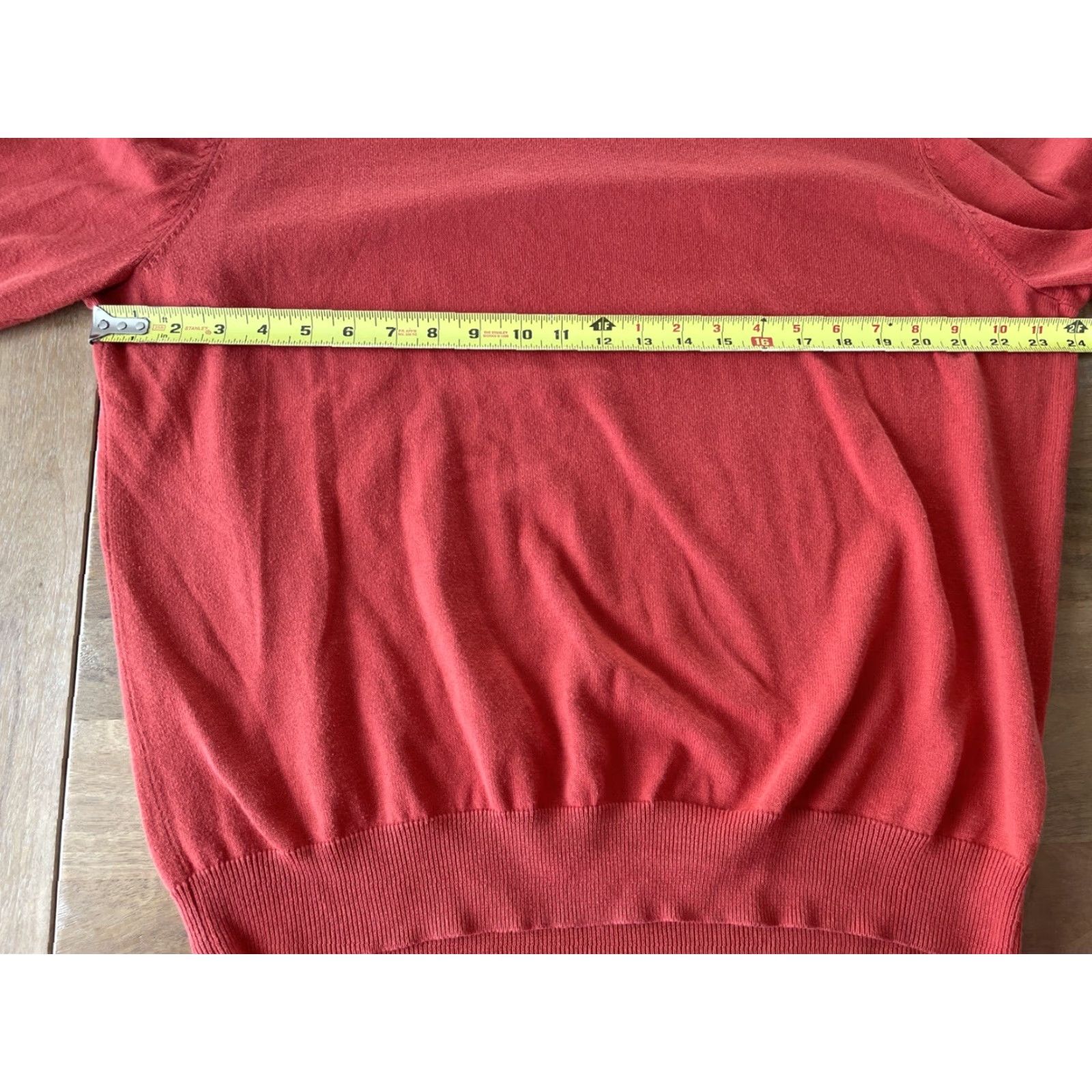 Vintage Paul Fredrick Pima Cotton V-Neck Sweater Mens LT Burnt Orange Long Sleeve Size US L / EU 52-54 / 3 - 6 Thumbnail