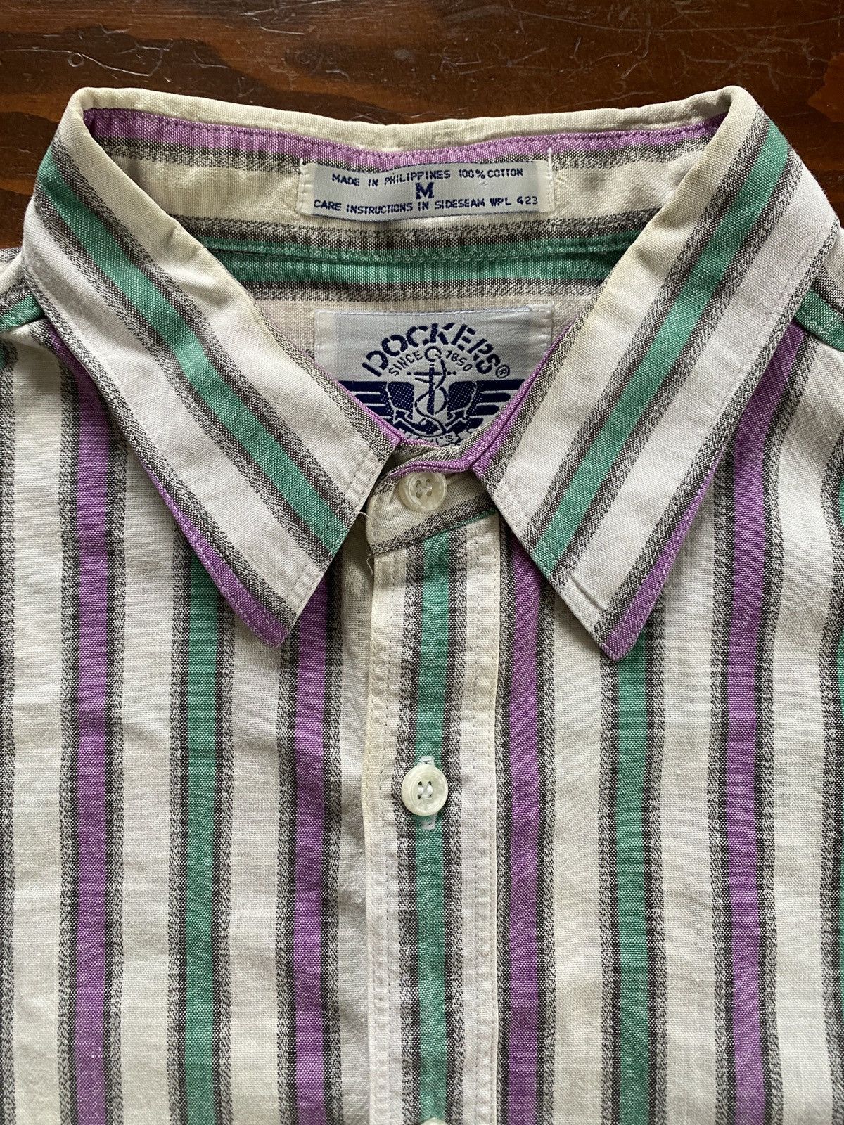 Dockers × Vintage Vintage ‘92 Dockers Oversized Stripe Short Sleeve Button Up Size US M / EU 48-50 / 2 - 6 Thumbnail