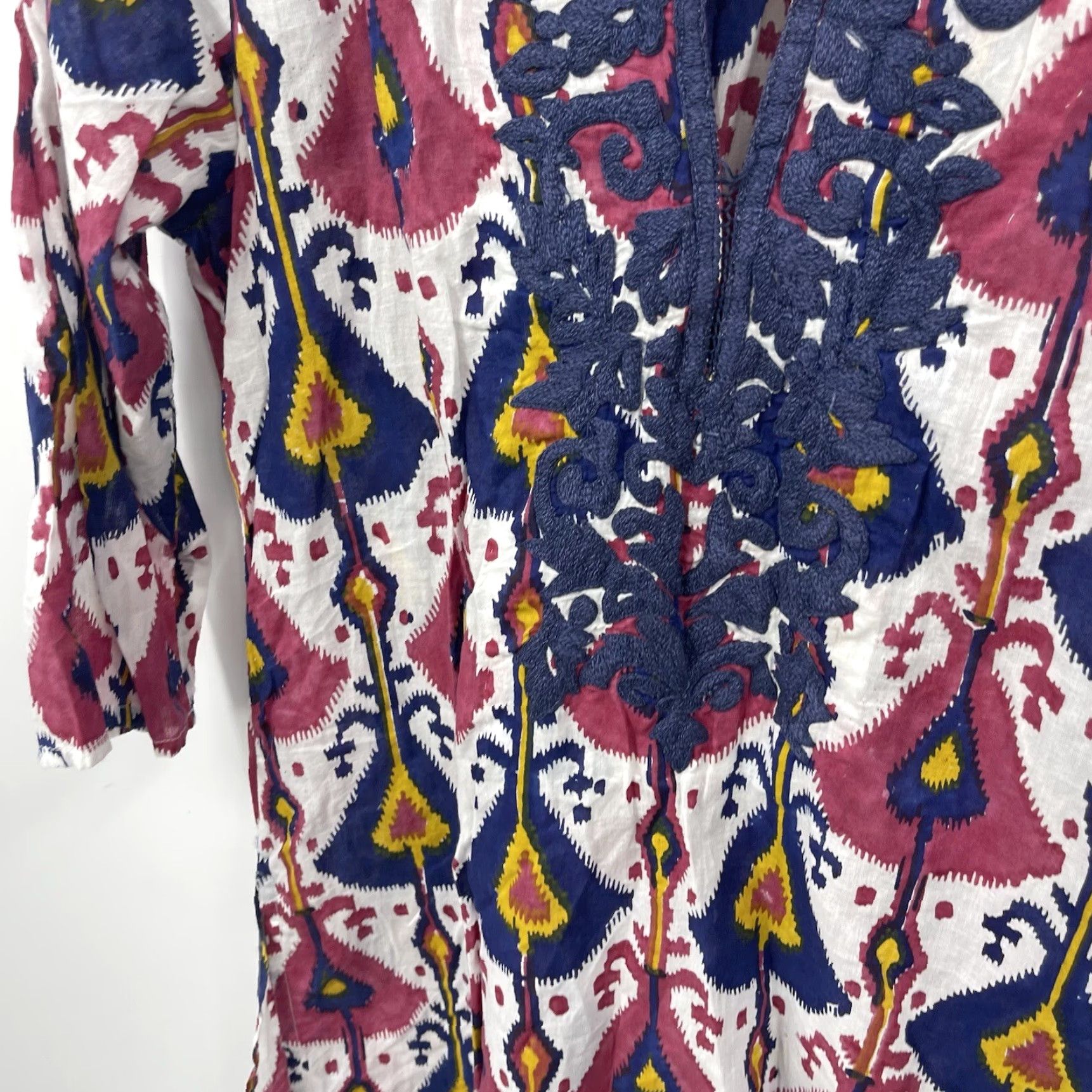 Vintage **Roberta Roller Rabbit Geometric Blue Women's Small Tunic Dress** Roberta Roller Rabbit Geometric Blue Women's Small Tunic Dress Size S / US 4 / IT 40 - 7 Thumbnail