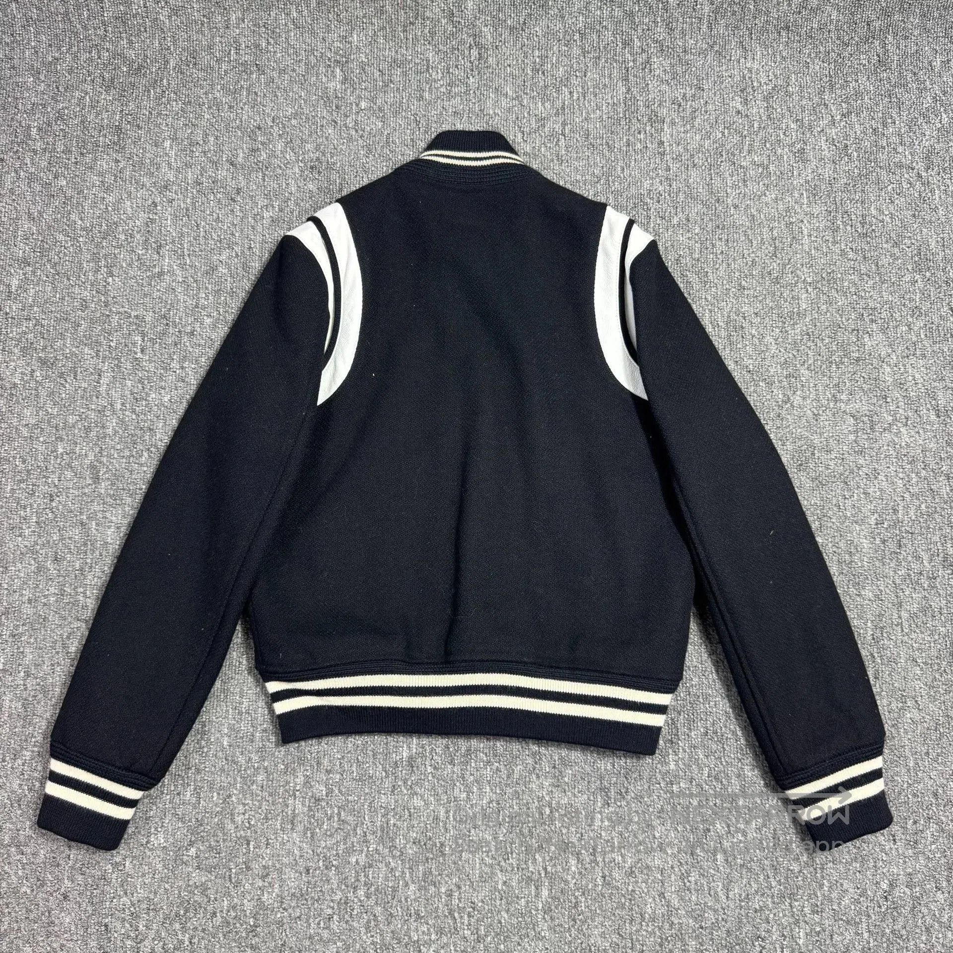 Saint Laurent Paris Saint Laurent Black White Varsity Jacket. Size US XXS / EU 40 - 2 Thumbnail