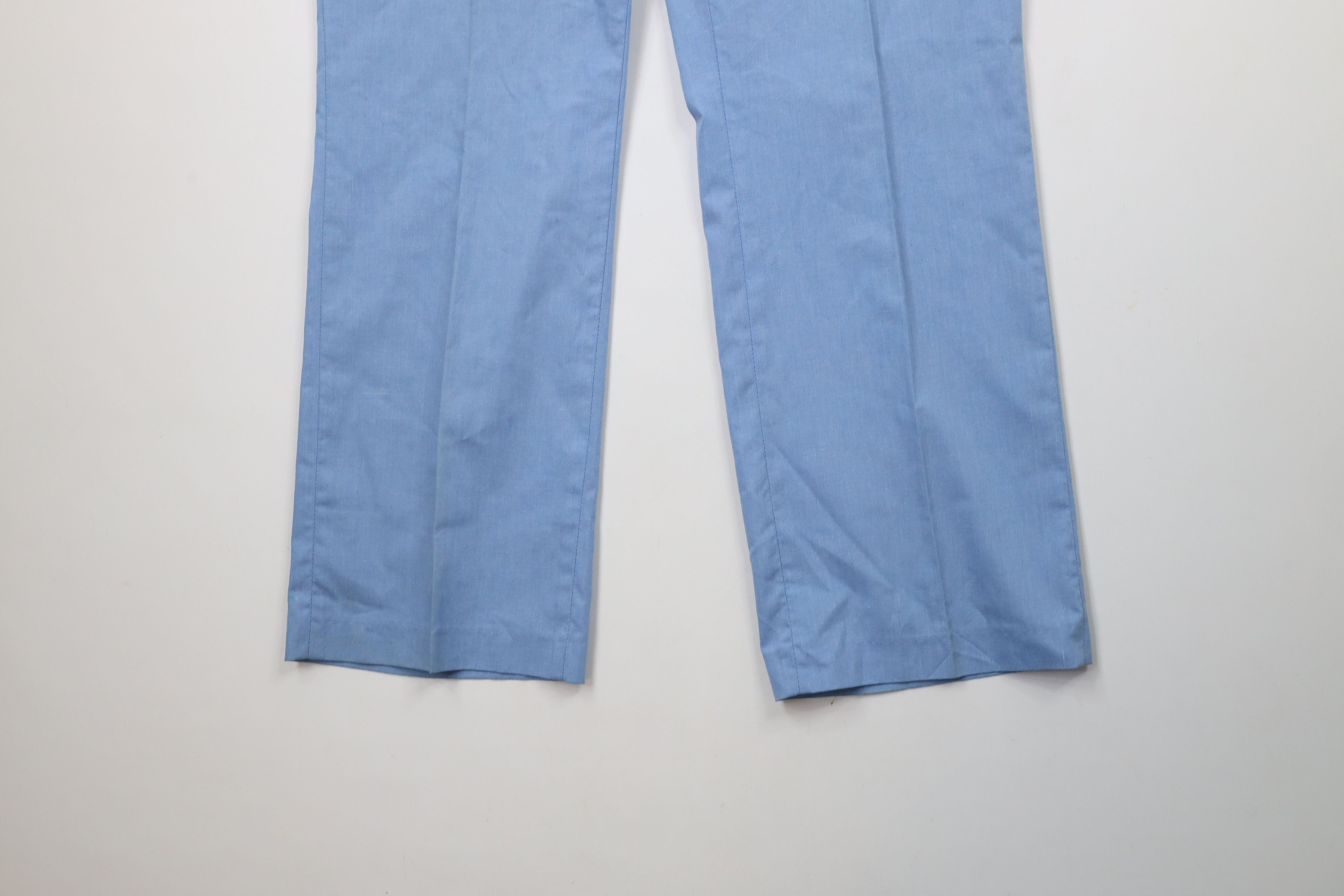 Vintage Vintage 70s Streetwear Chambray Wide Leg Chino Pants Blue Size US 30 / EU 46 - 4 Thumbnail