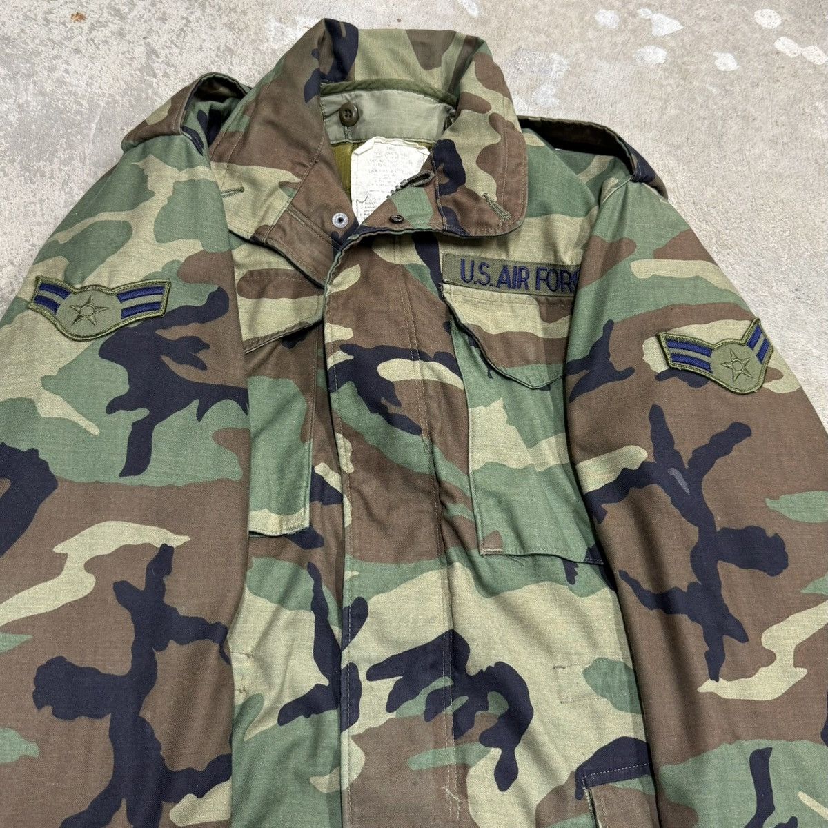 Vintage USAF M-65 Woodland Field Jacket w/ Liner / Small Regular Size US S / EU 44-46 / 1 - 5 Thumbnail