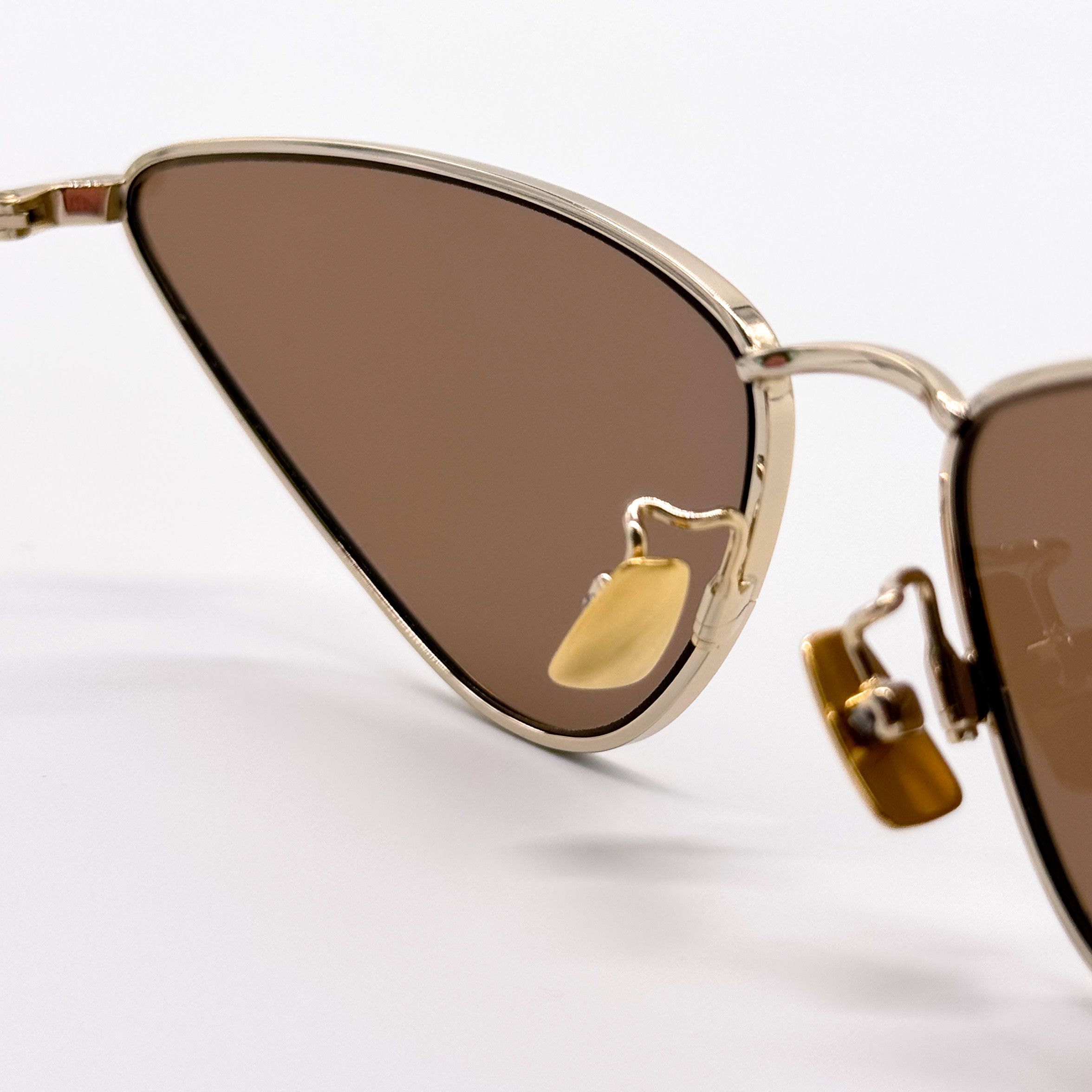 Yves Saint Laurent NEW SAINT LAURENT SL 487 003 WOMEN GOLD BROWN SUNGLASSES Size ONE SIZE - 9 Thumbnail