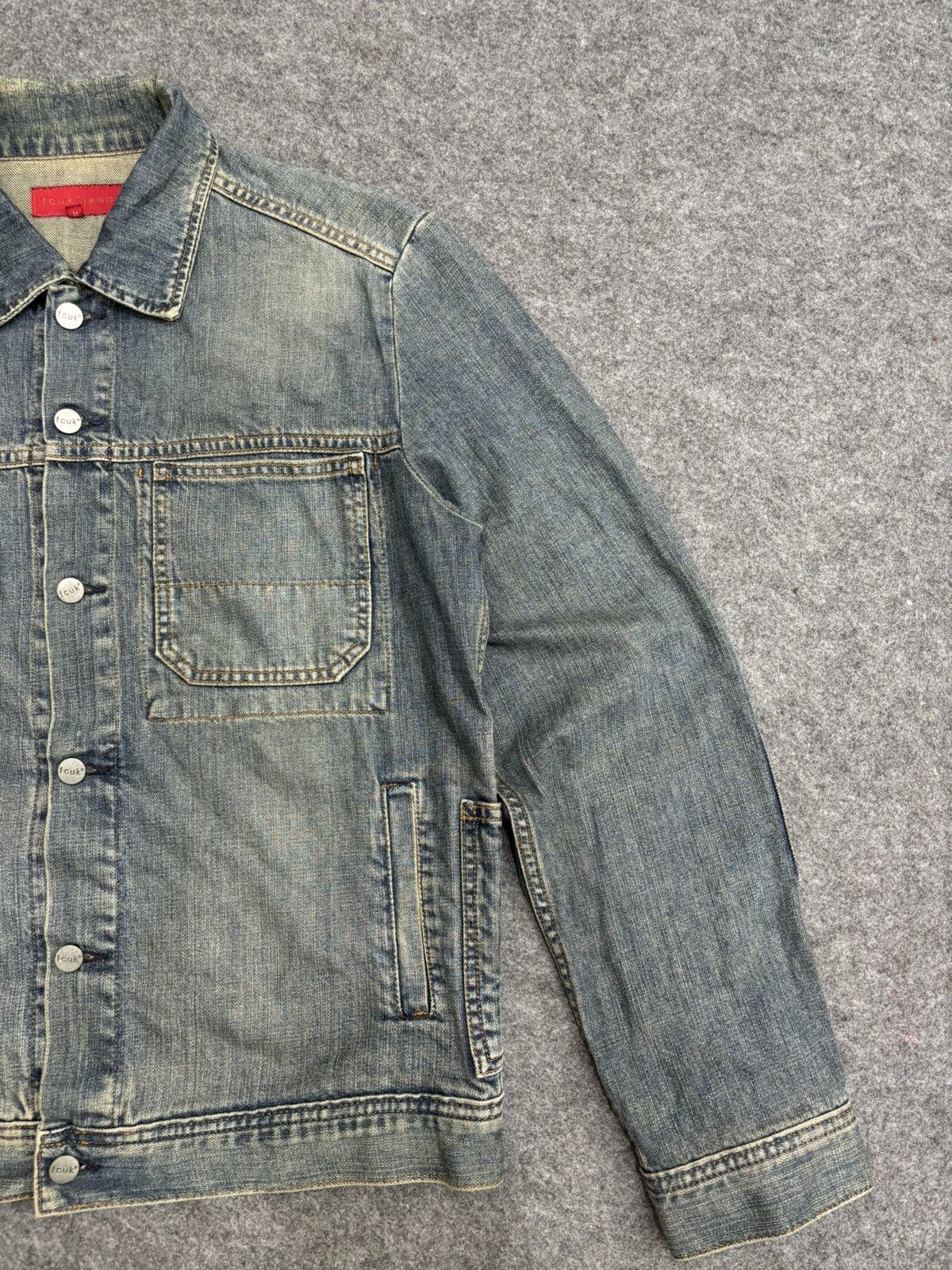 FCUK 💥Vintage💥FCUK Double Elbow Trucker Denim Jacket F496 Size US M / EU 48-50 / 2 - 3 Thumbnail