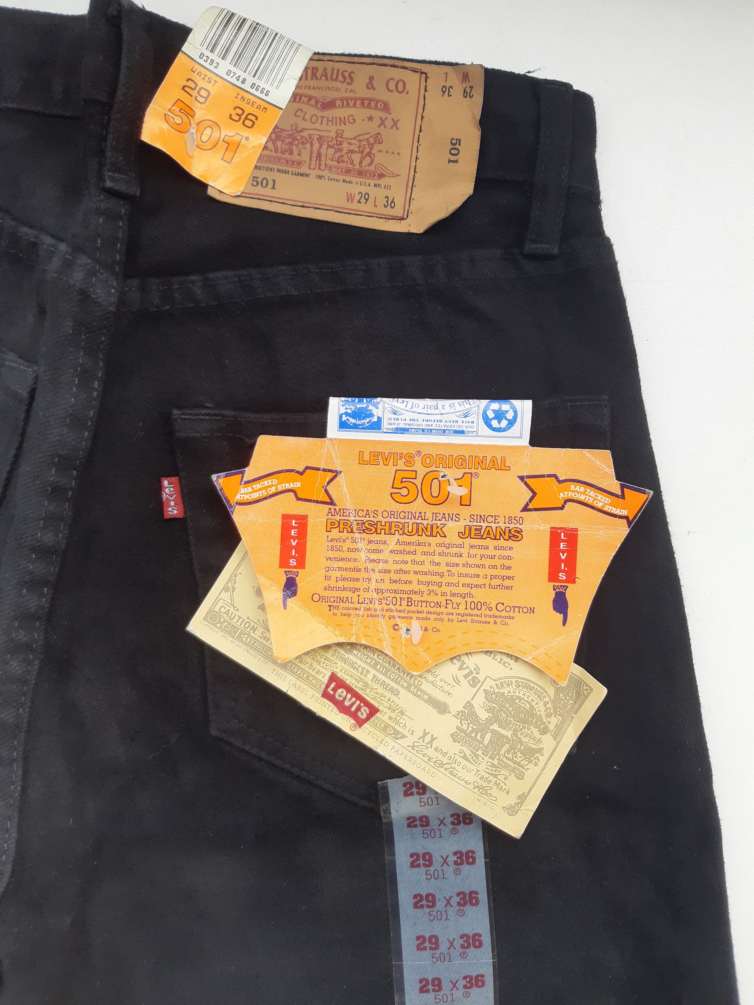 Levi's Vintage 90s LEVIS 501 Original Fit USA size W29/L36 NWT Size 29" - 5 Thumbnail