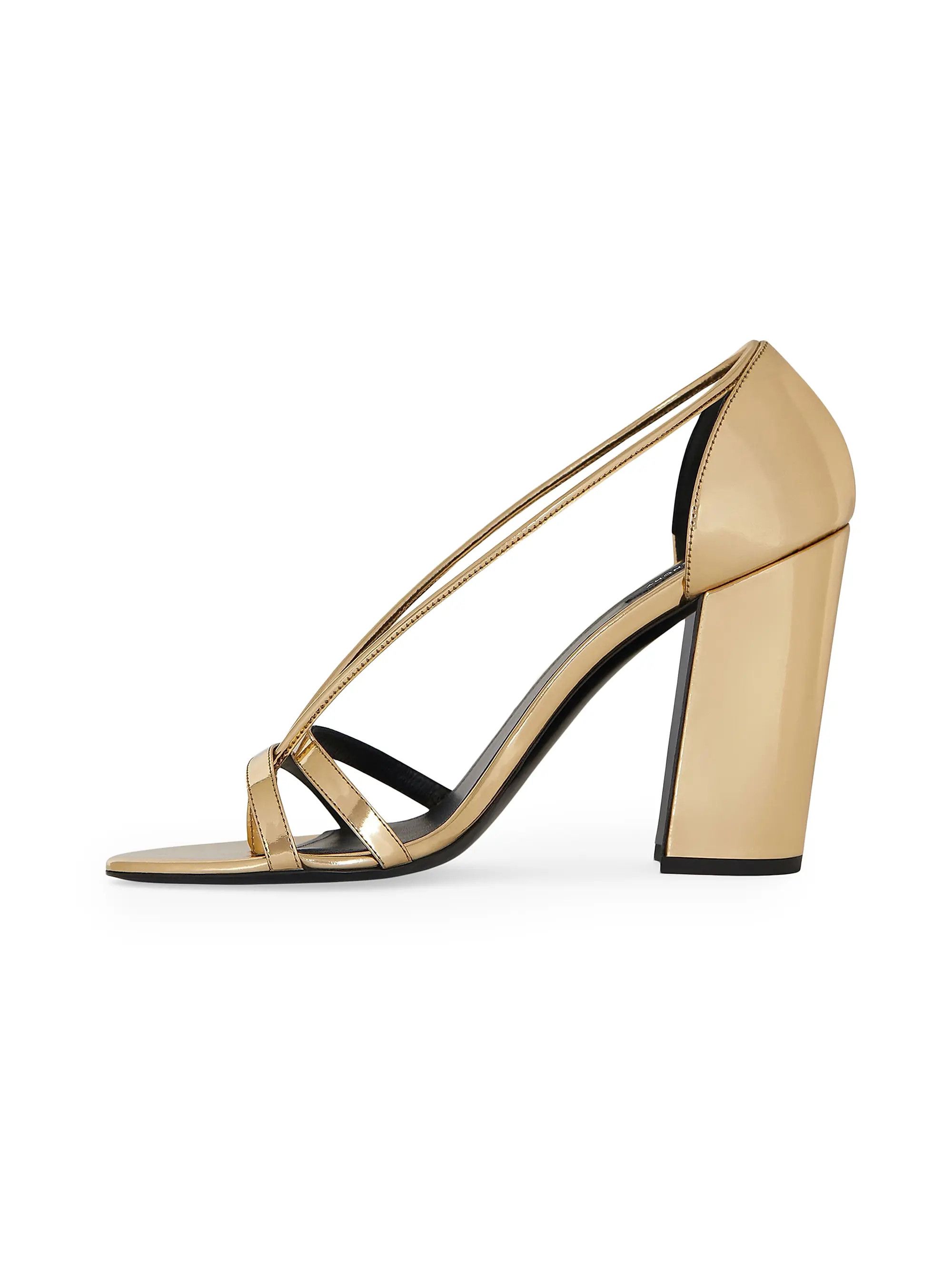 Givenchy os11x1225 Block Heeled Sandals in Gold Size US 11 / IT 41 - 3 Thumbnail