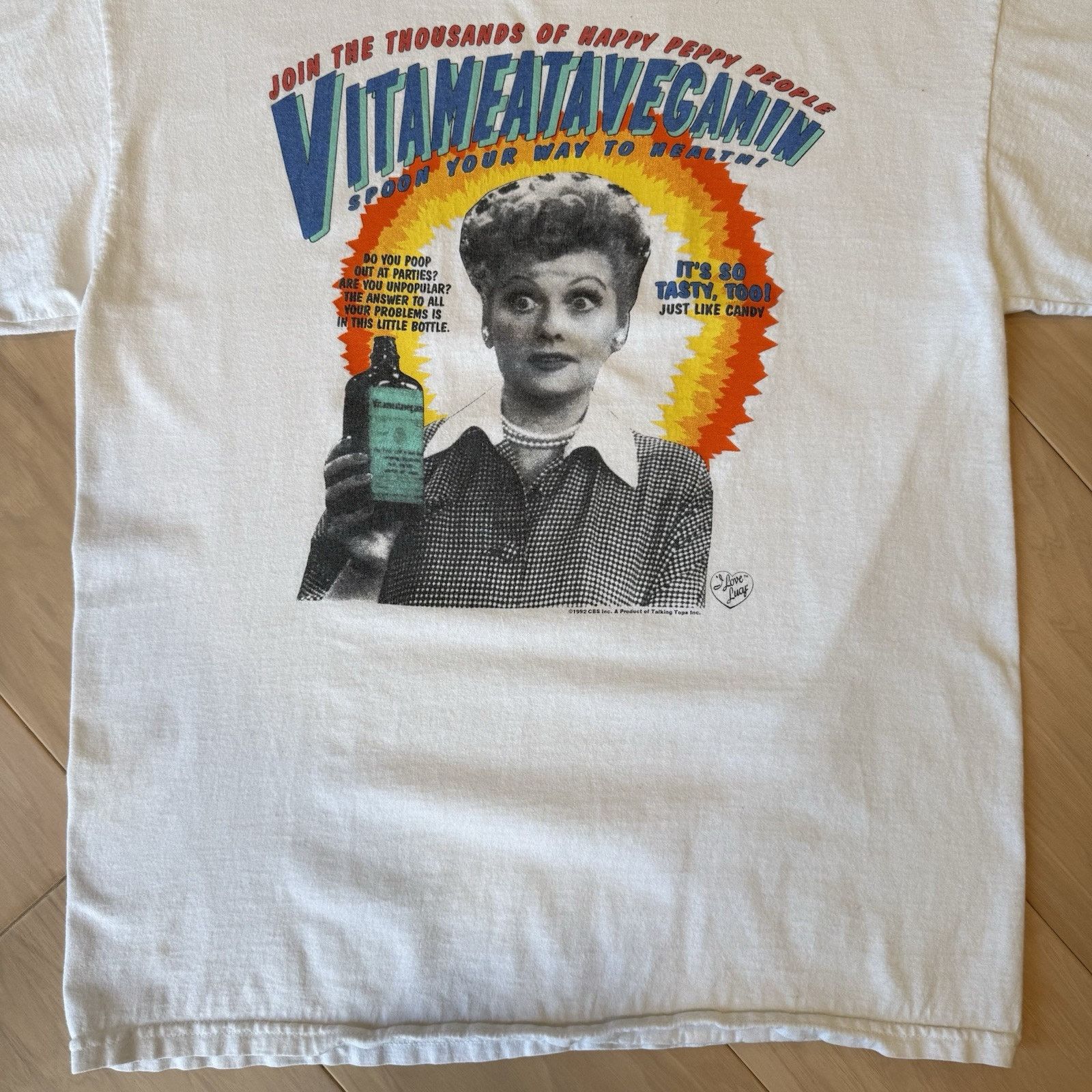 Vintage Vintage I Love Lucy Shirt Large White 90s CBS TV Promo Size US L / EU 52-54 / 3 - 4 Thumbnail