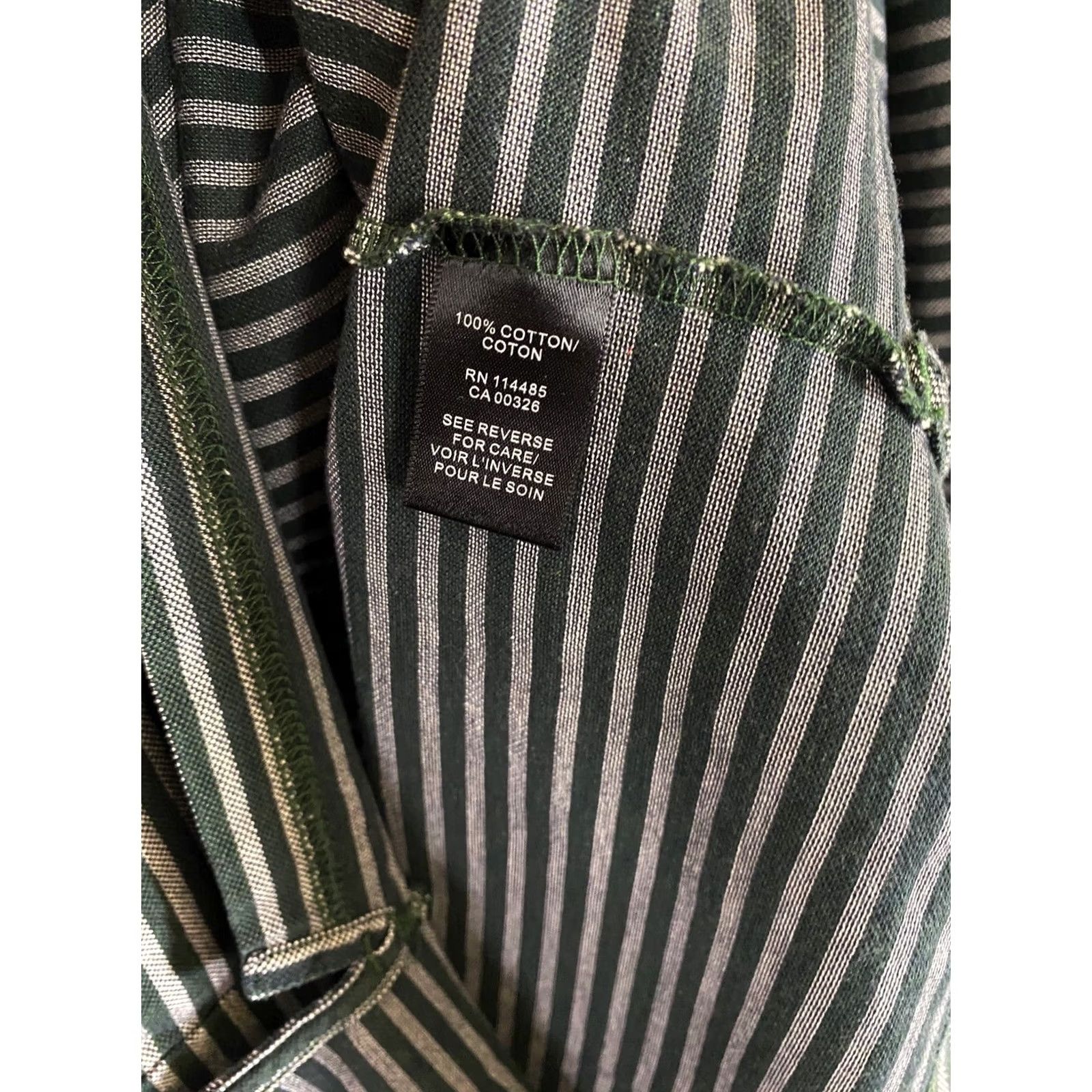 Saks Fifth Avenue Saks Fifth Avenue Gray Stripe Long Sleeve POLO SHIRT XL Extra Large Size US XL / EU 56 / 4 - 6 Thumbnail