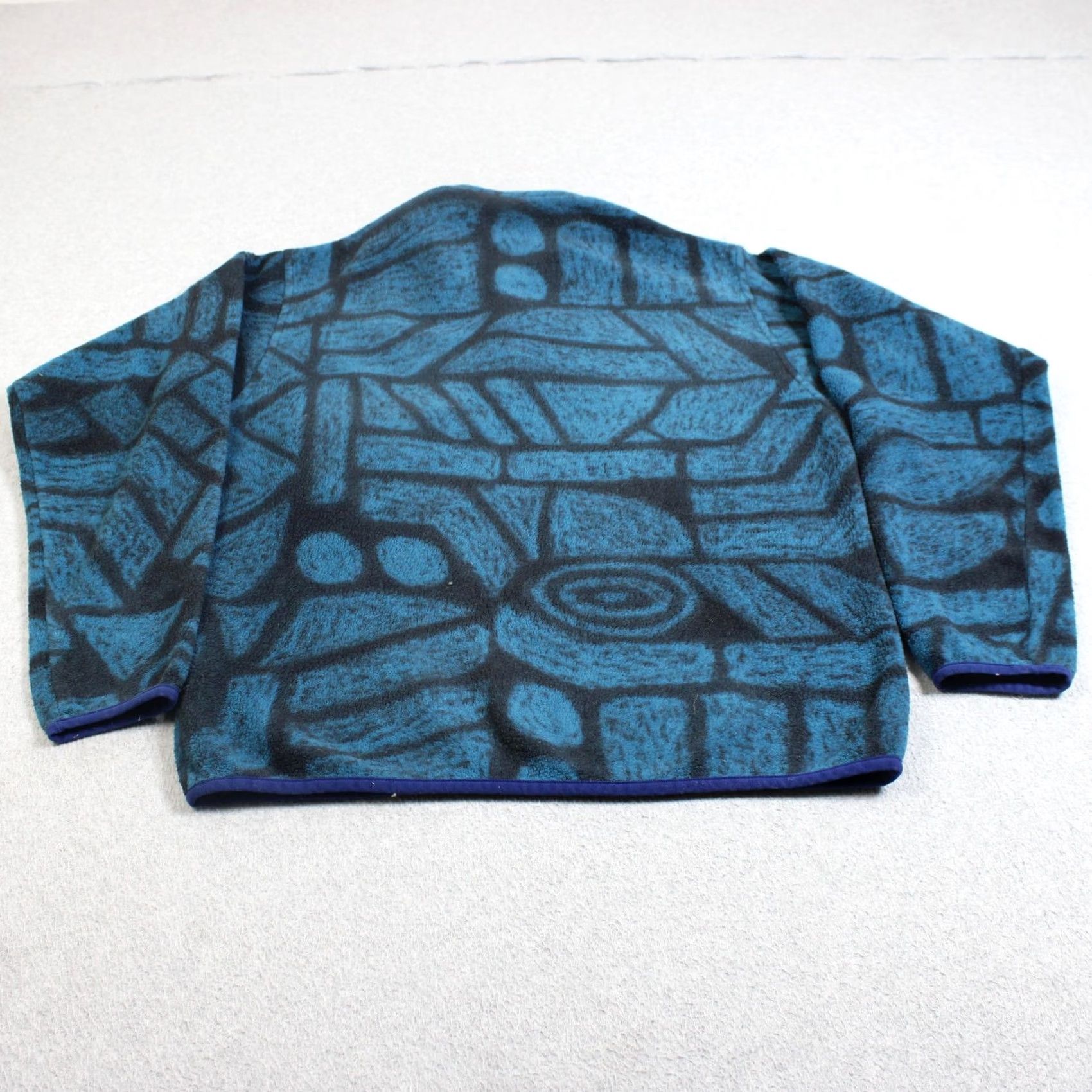 Patagonia Patagonia Synchilla Pullover Mens M Blue Geometric Fleece Knit Snaps Soccer? Size US M / EU 48-50 / 2 - 2 Thumbnail