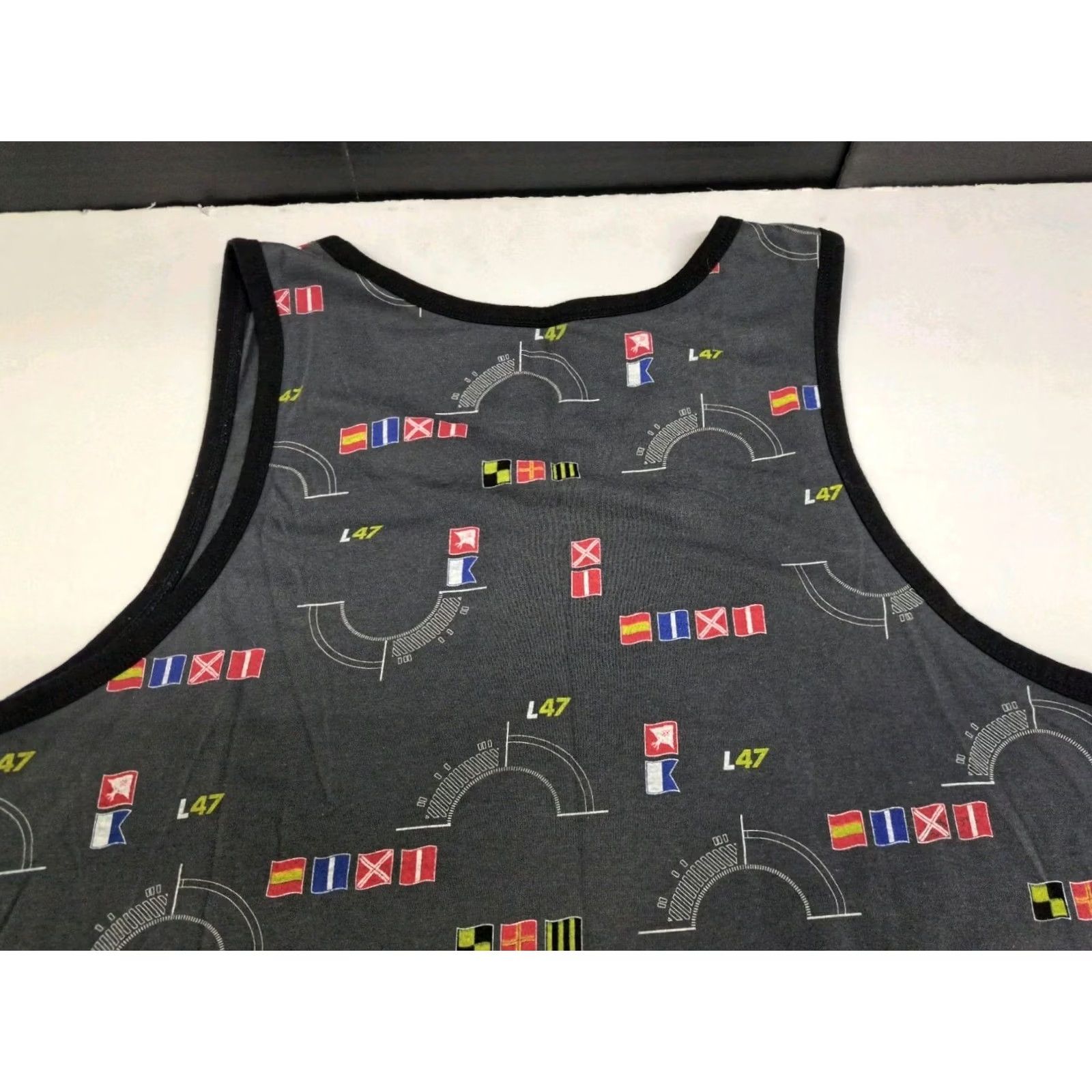 47 LRG 47 Mens Gray Tank Top Size Large Sleeveless Round Neck Cotton Polyester Embroidered Logo Premium Fit Shirt/Top Size US L / EU 52-54 / 3 - 6 Thumbnail