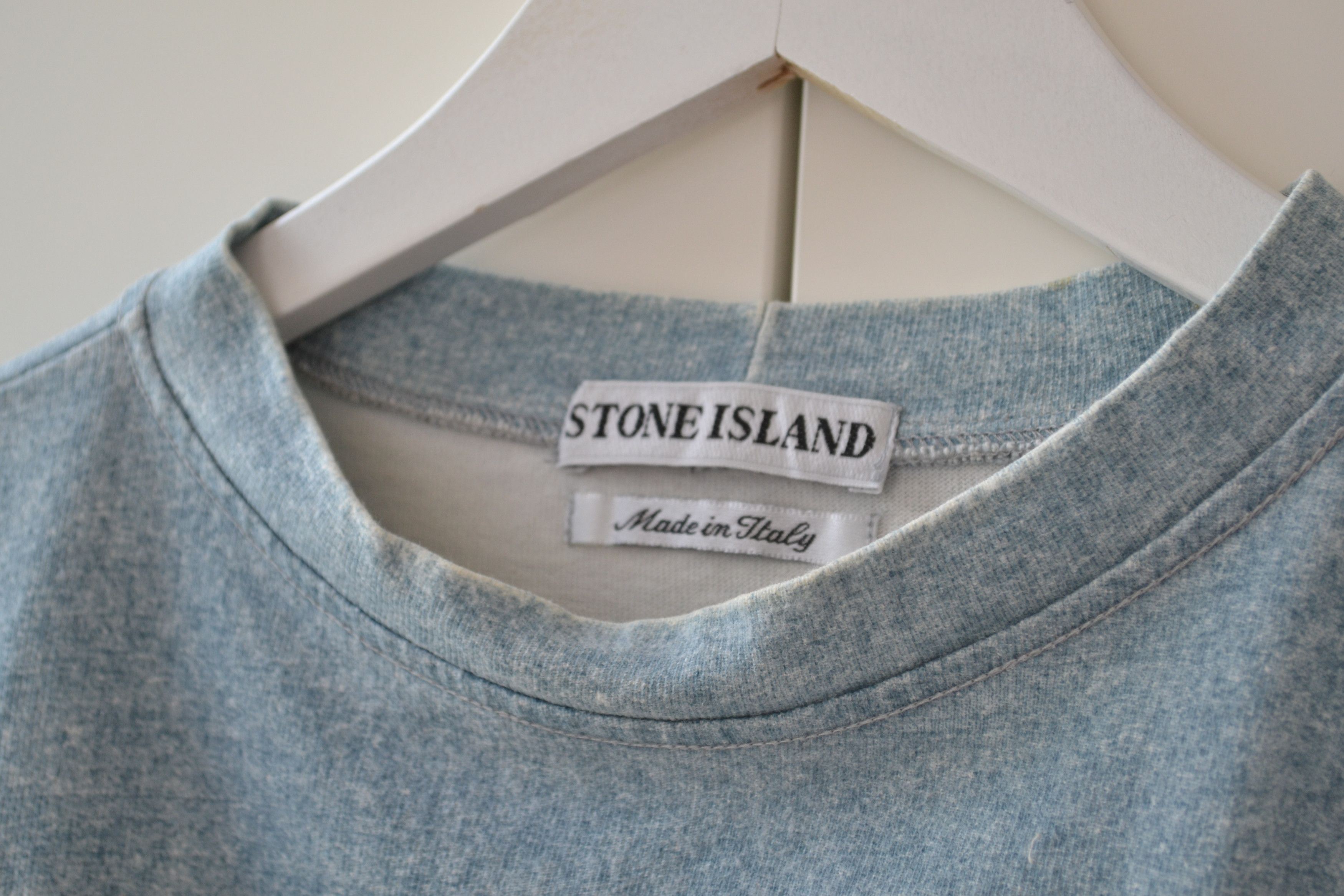 Stone Island STONE ISLAND T Shirt Striped MARINA Print Logo 1995 Blue Size US L / EU 52-54 / 3 - 4 Thumbnail