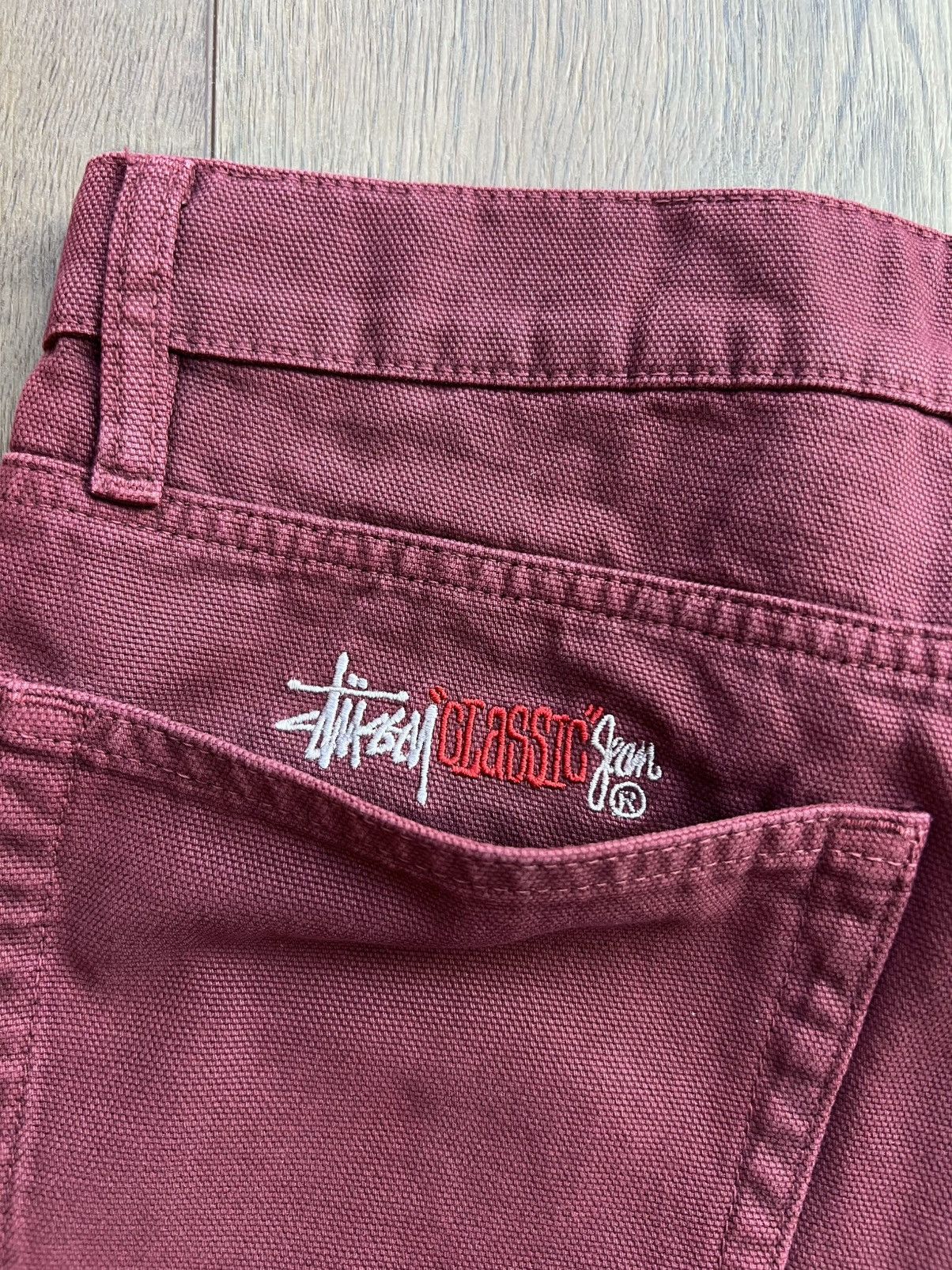 Stussy Stussy Classic Jeans Washed Canvas “Wine” 34 Size US 34 / EU 50 - 11 Thumbnail