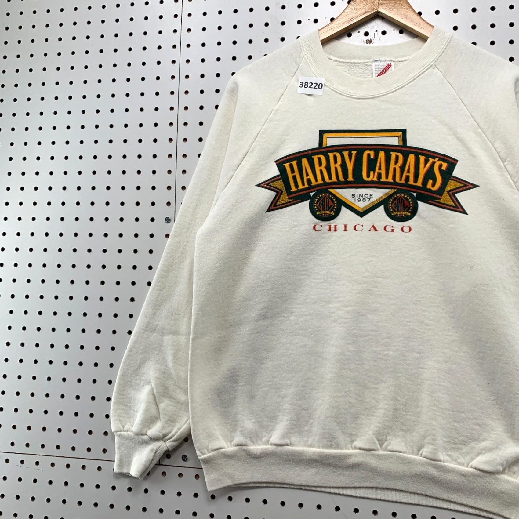 Jerzees VINTAGE 90s Harry Carry’s Chicago Sweatshirt Mens XL Fits Medium White USA Size US M / EU 48-50 / 2 - 3 Thumbnail