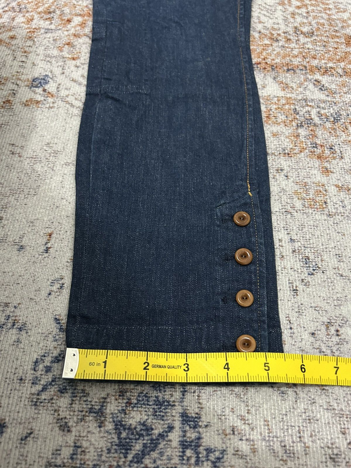 45rpm 45Rpm Japan Denim Bottom button Pants Size US 27 - 18 Thumbnail