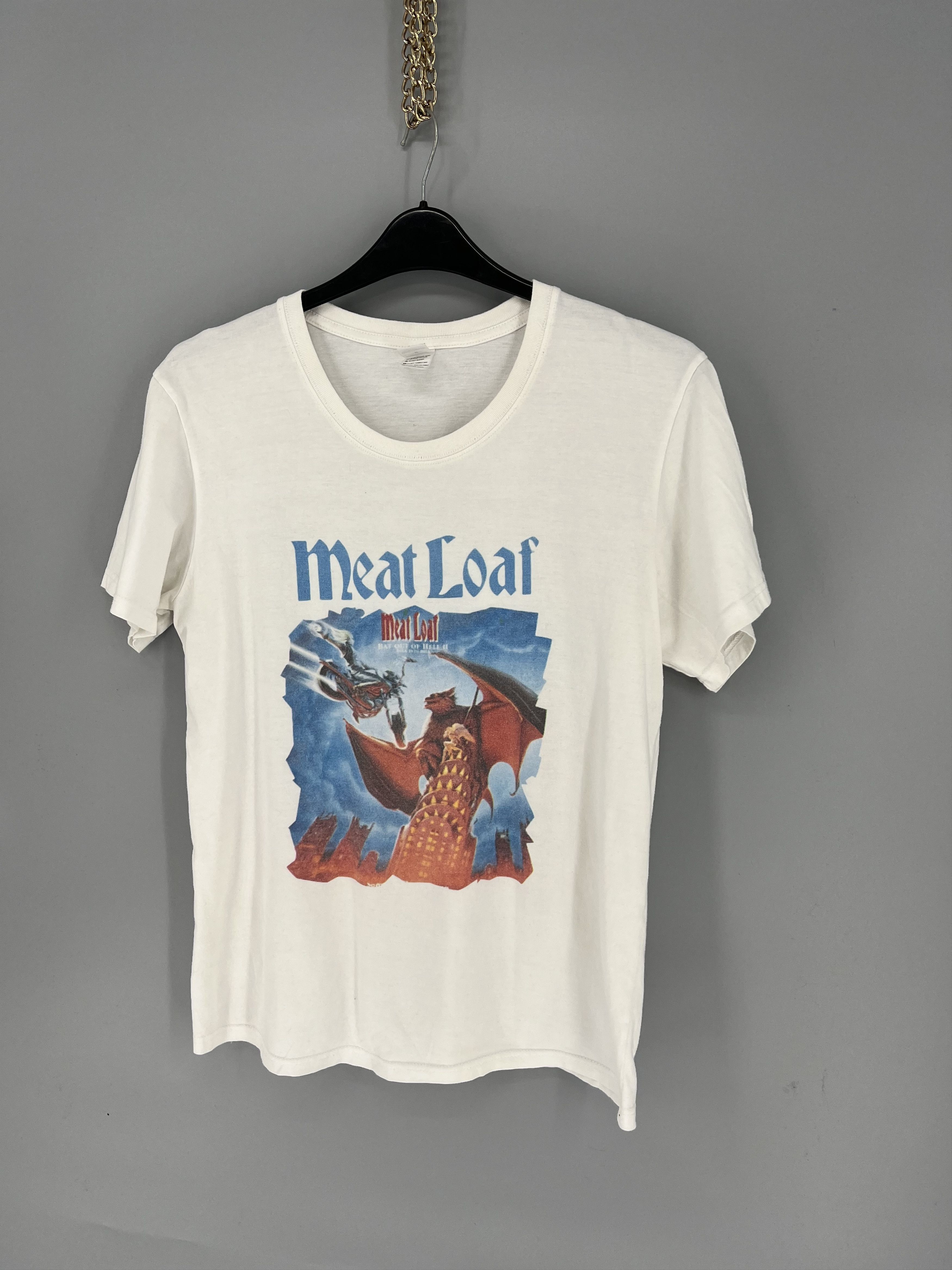 Band Tees × Vintage Vintage 90s Meat Loaf Bat Out Of Hell World Tour Tee Size US M / EU 48-50 / 2 - 3 Thumbnail