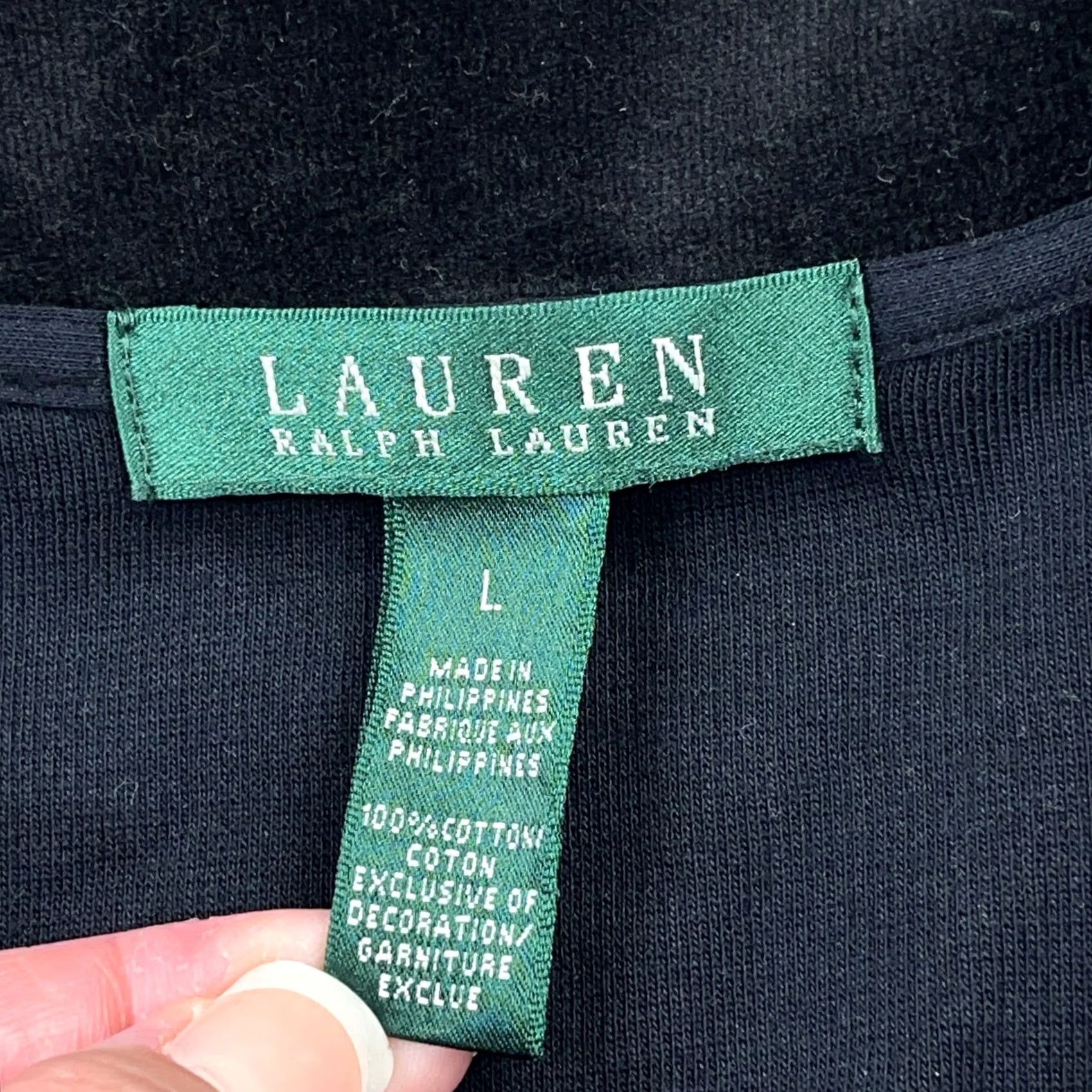 Ralph Lauren VINTAGE Lauren Ralph Lauren Jacket Women L Black Full Zip Track Suit Crest LRL Size L / US 10 / IT 46 - 5 Thumbnail
