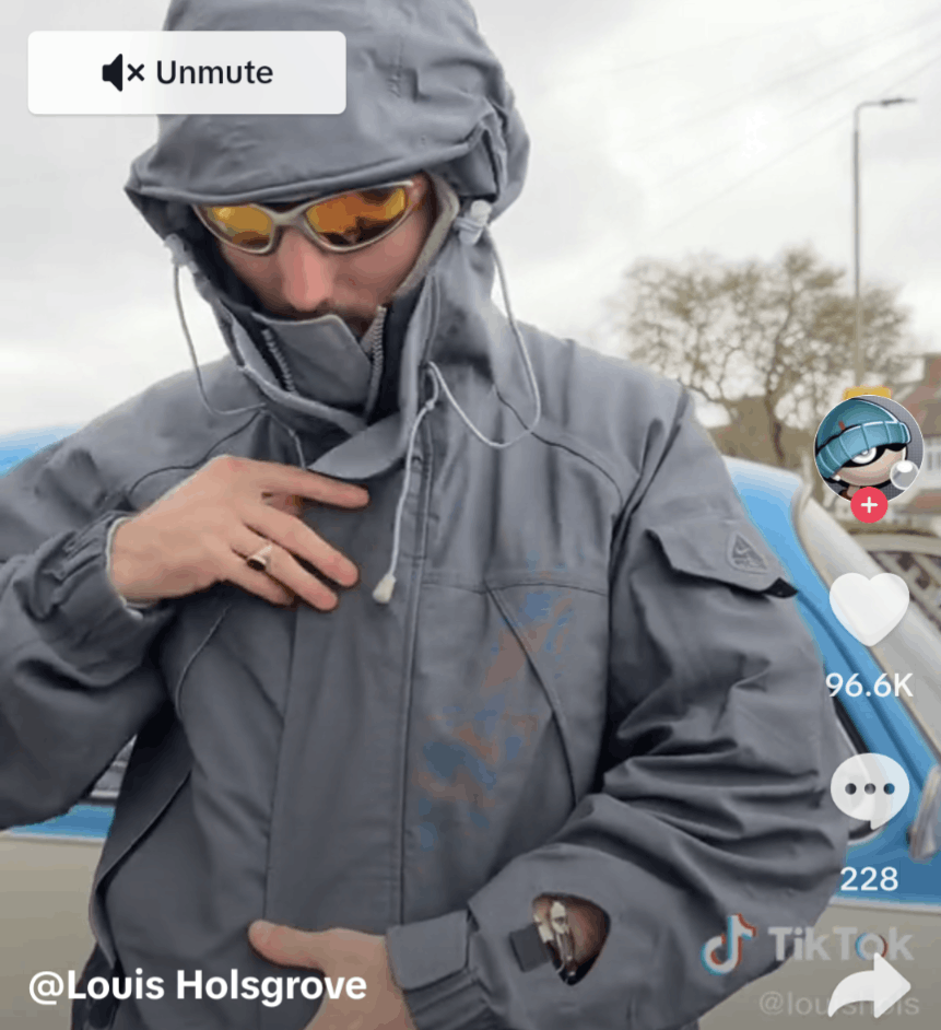 image of Ultra Nike Acg Vintage 90's Watch Viewer Parka in Grey, Men's (Size Medium)