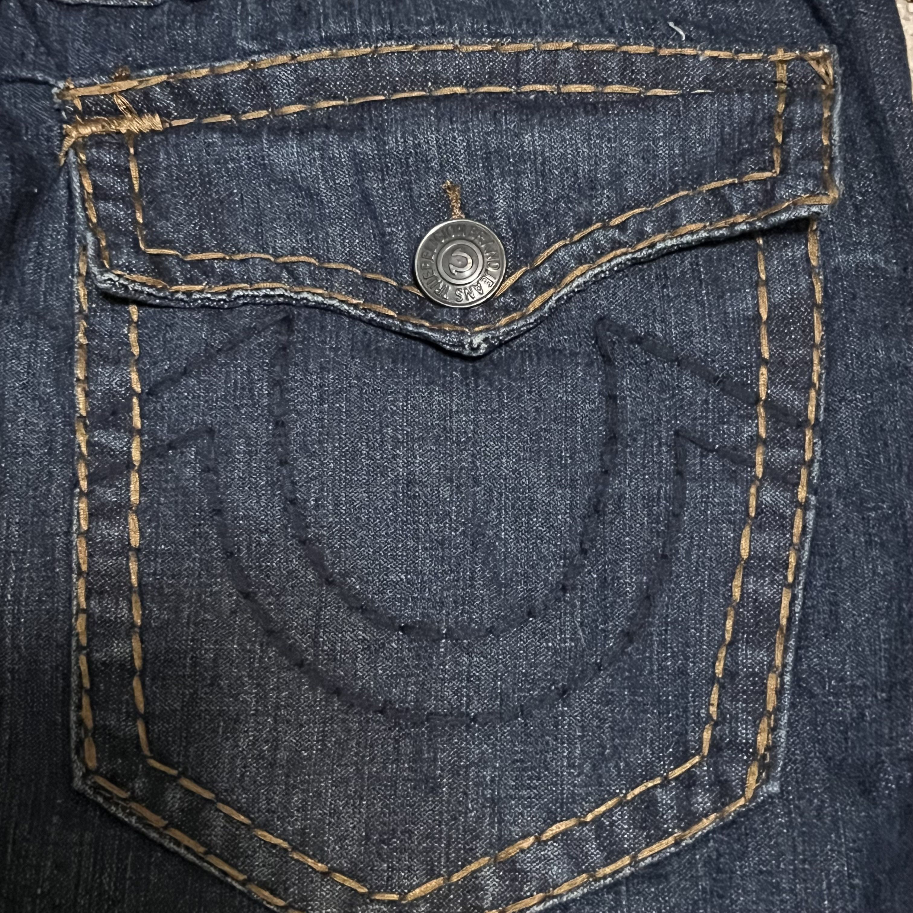 True Religion True Religion Mens Ricky Super T Straight Jeans 42x33 Size US 42 / EU 58 - 4 Thumbnail