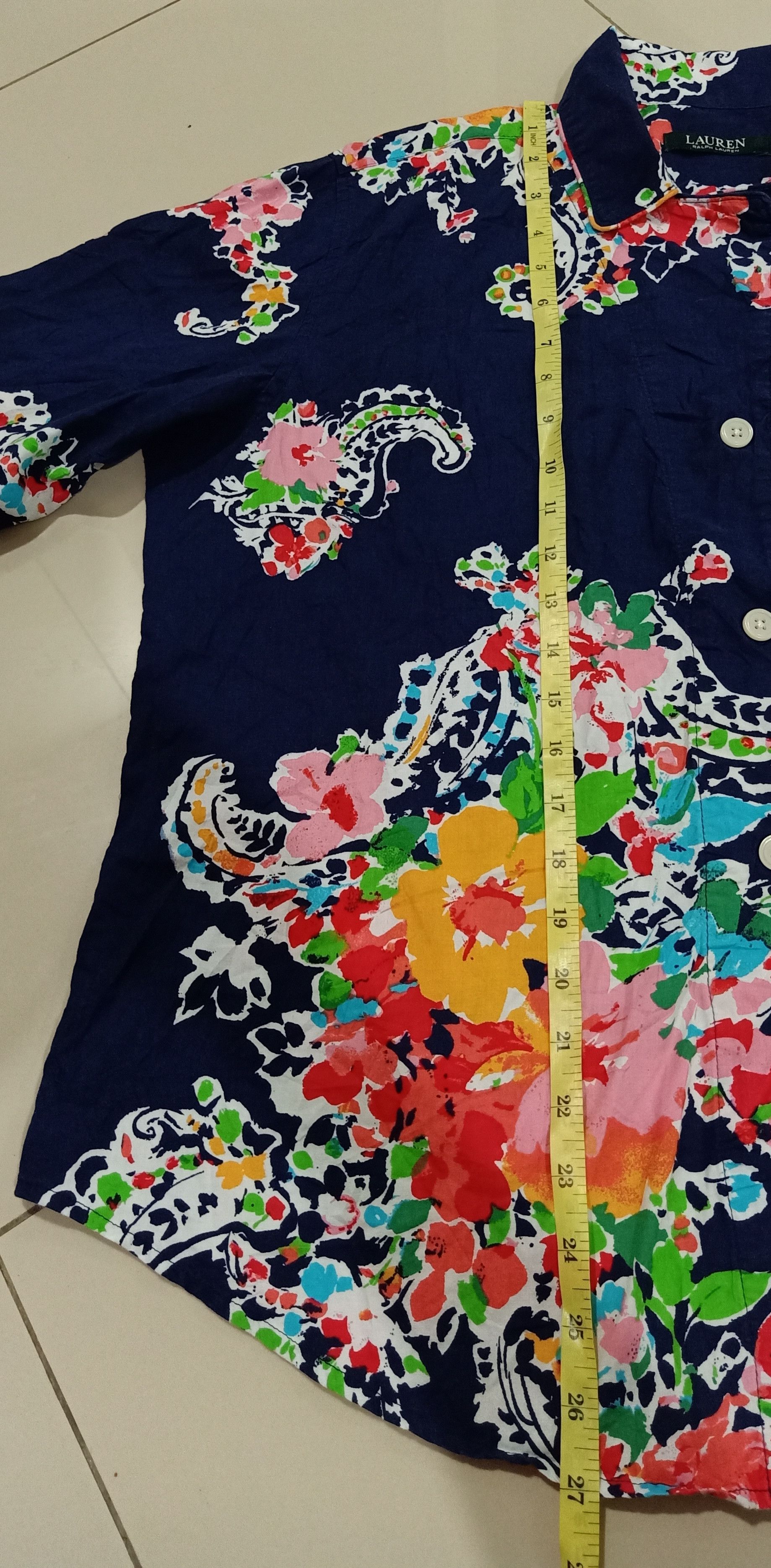 Japanese Brand × Lauren Ralph Lauren × Ralph Lauren Rare Lauren Ralph Lauren Single Pocket Flower Art Design Size US L / EU 52-54 / 3 - 10 Thumbnail