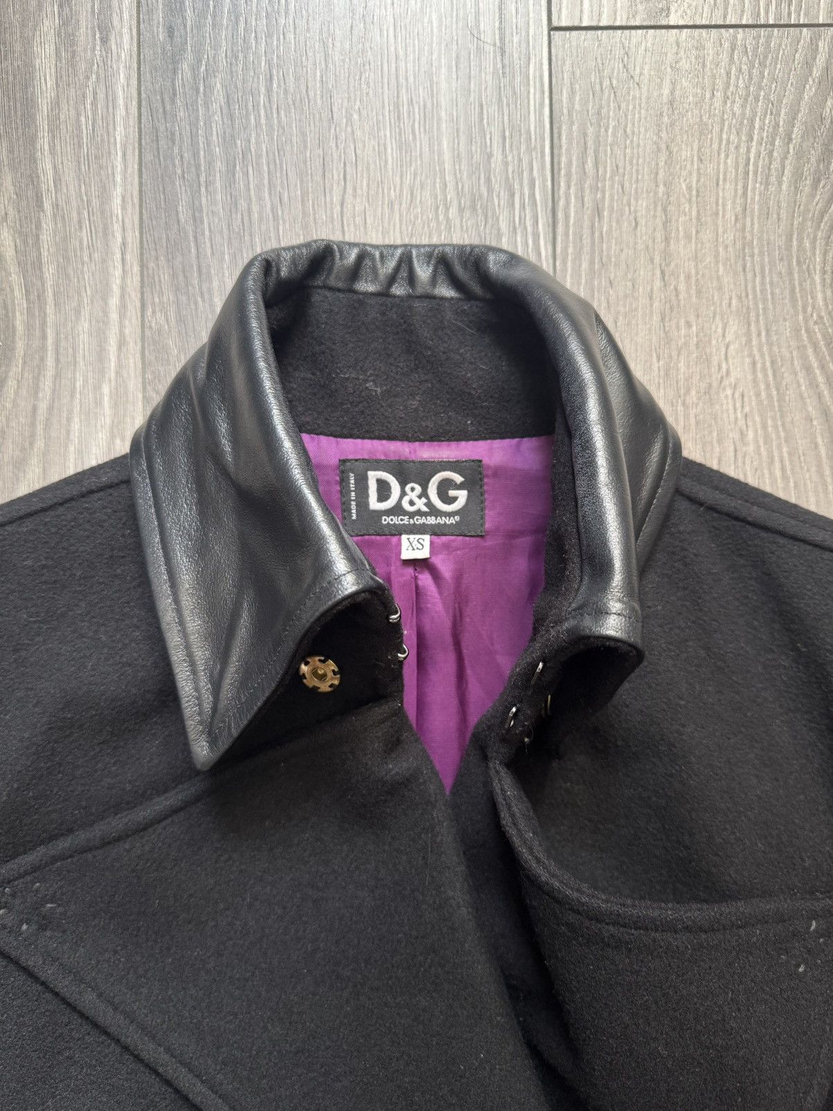 Dolce & Gabbana RARE Vintage Dolce & Gabanna wool/leather coat jacket XS Size XS / US 0-2 / IT 36-38 - 3 Thumbnail