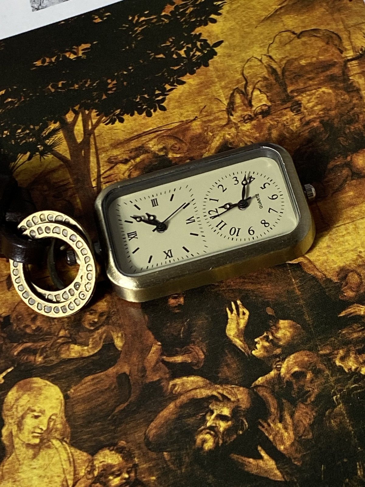 Japanese Brand Vintage Dual Time Zone Keychain Watch Steampunk Accessory Size ONE SIZE - 2 Thumbnail