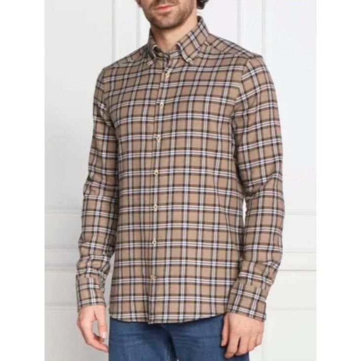 Strenstroms Stenstroms Brushed Cotton Button Down Flannel Plaid Shirt - Size US XL / EU 56 / 4 - 1 Thumbnail