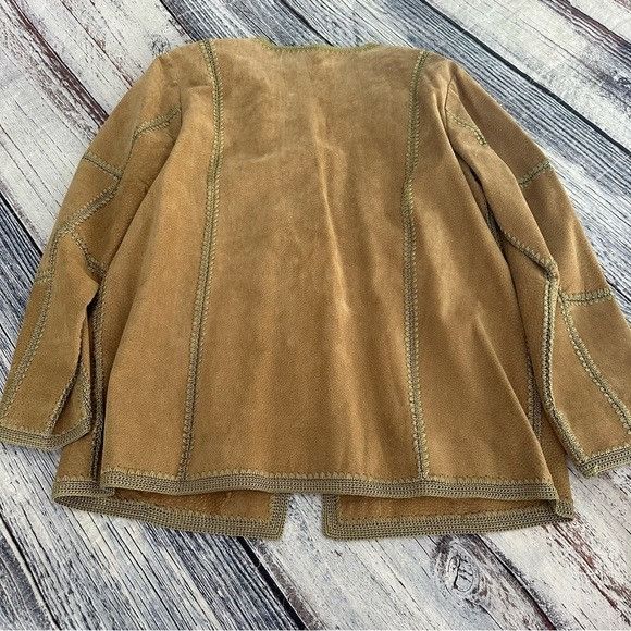 Vintage Vintage Christopher & Banks 100% Genuine Leather Boho Jacket Size L / US 10 / IT 46 - 3 Thumbnail
