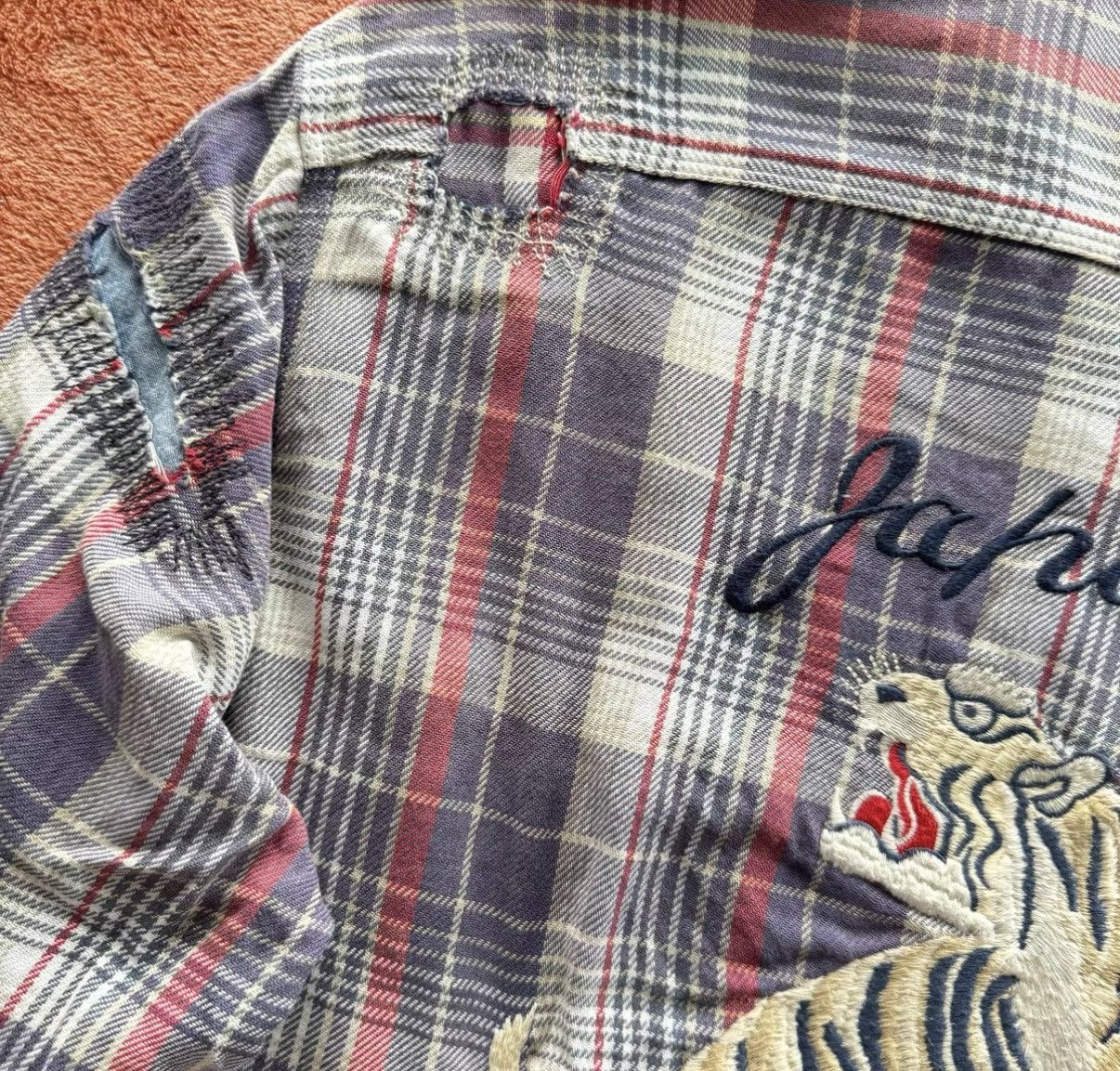 Polo Ralph Lauren Ralph Lauren Patchwork Distressed Plaid Shirt K22 Size US M / EU 48-50 / 2 - 9 Thumbnail