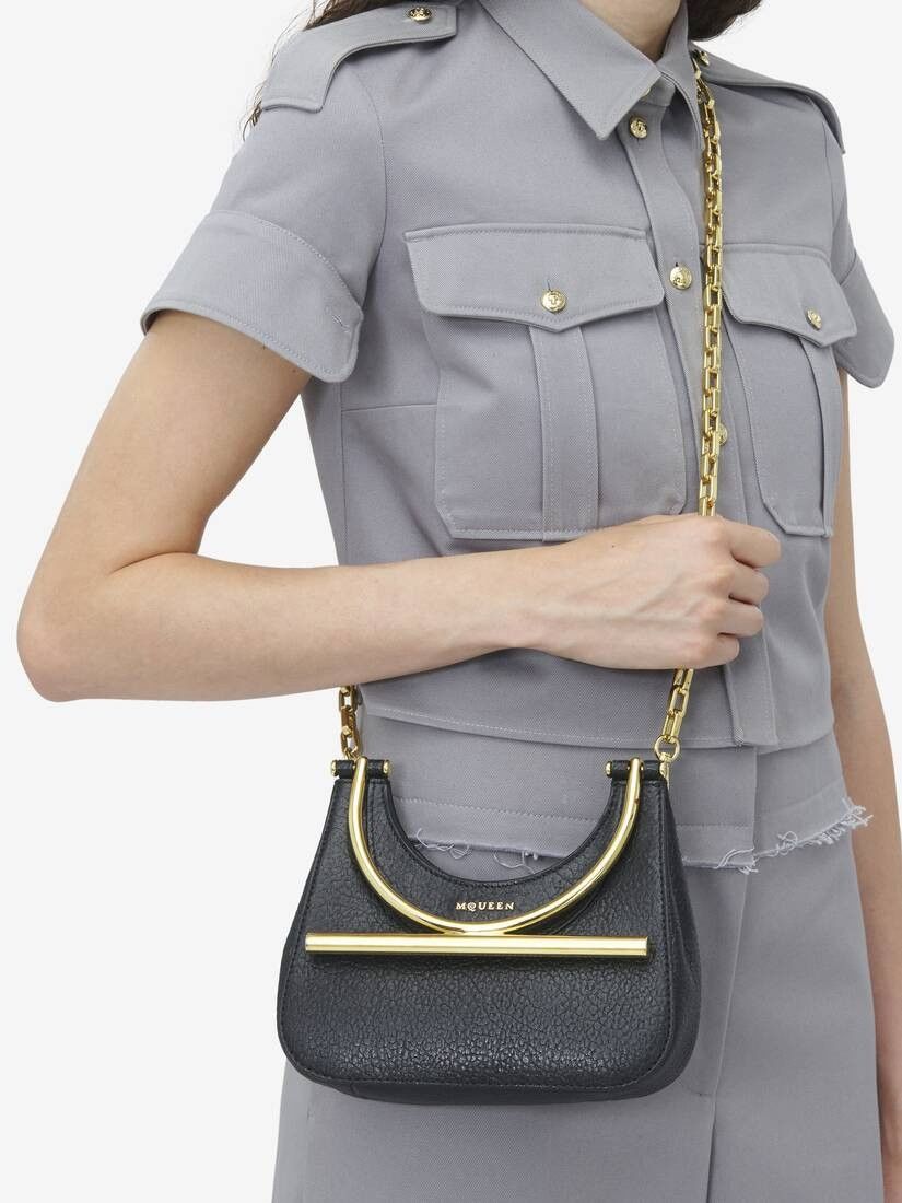 Alexander McQueen o1w1db10925 Size: OS/Mini T-Bar Bag in Black Size ONE SIZE - 6 Thumbnail