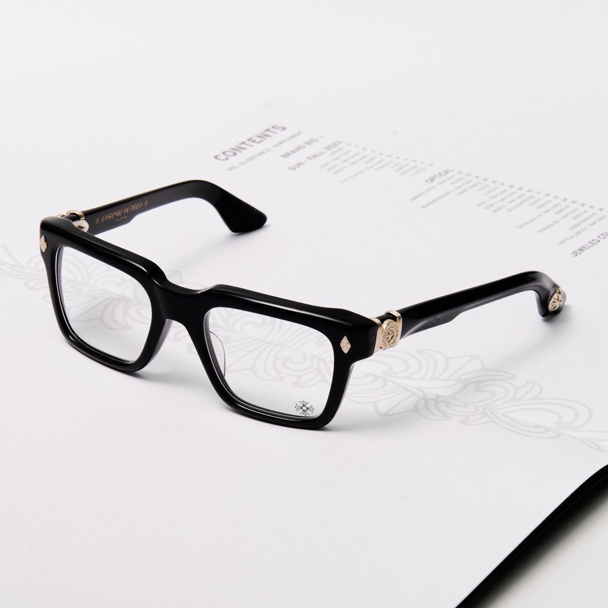 Chrome Hearts CHROME HEARTS HALLLAMANASS BLACK/ 18KGP GLASSES Size ONE SIZE - 2 Thumbnail