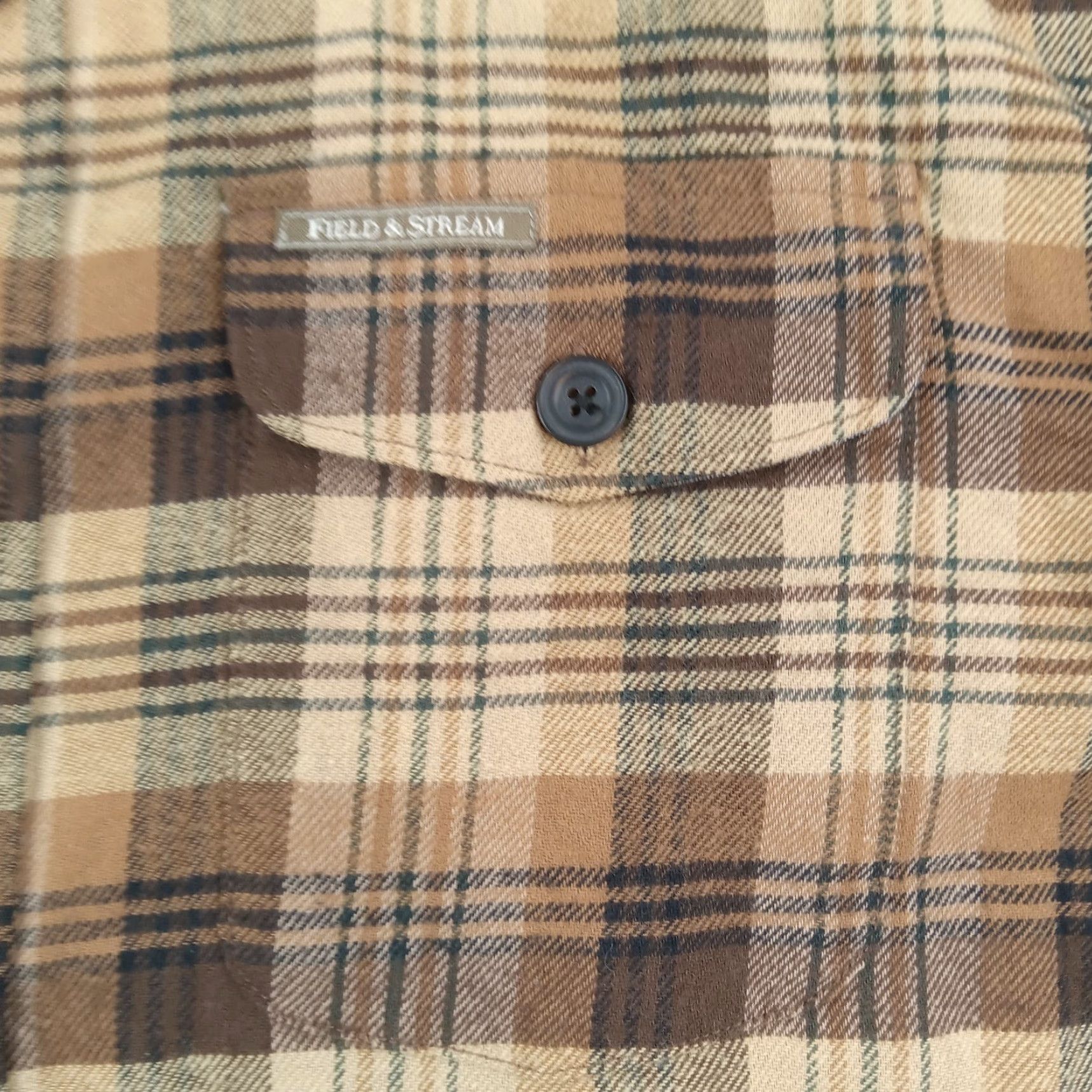 Vintage Field & Stream Shirt Mens Medium Brown Plaid Flannel Button-Up Casual Long Sleeve Size US M / EU 48-50 / 2 - 6 Thumbnail