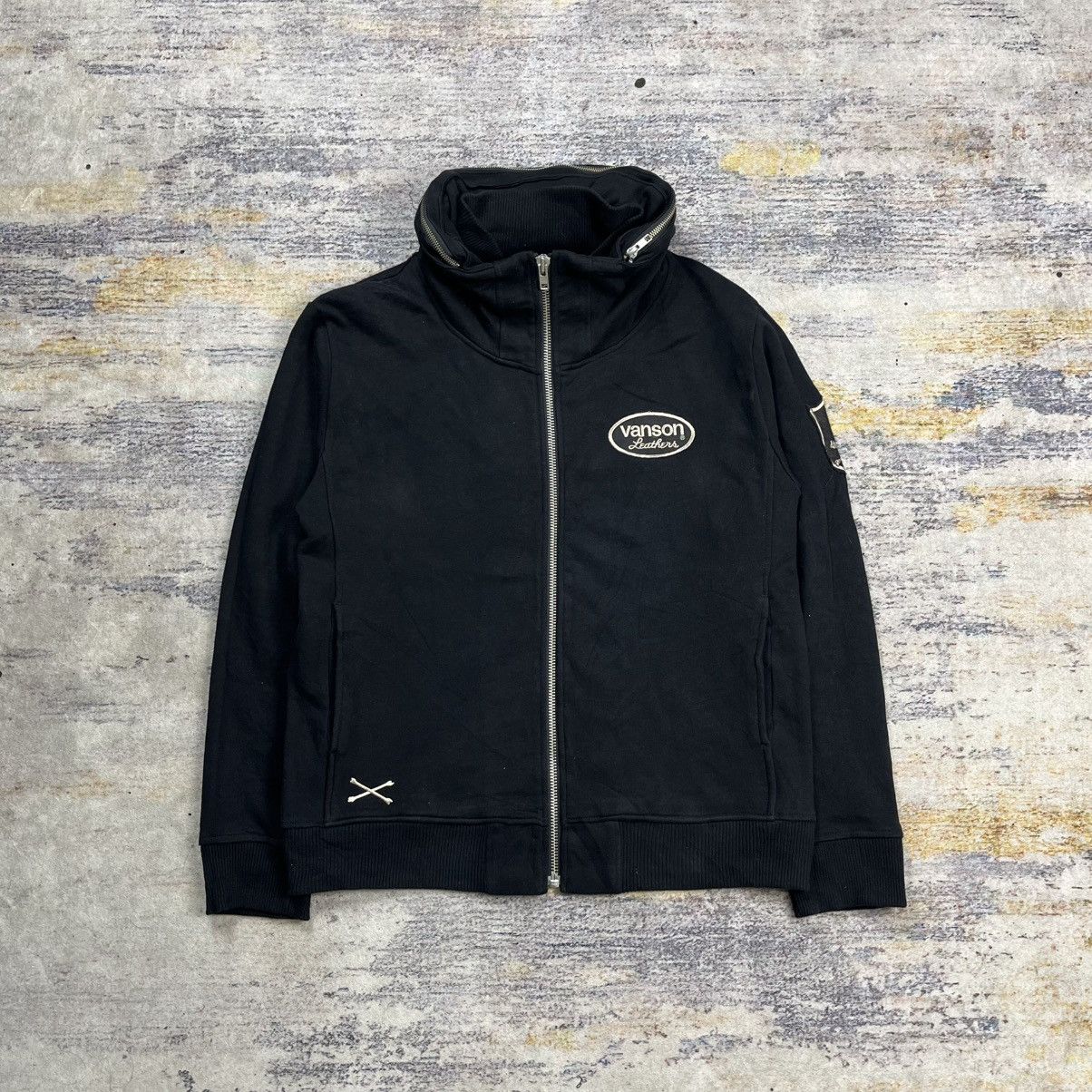 Vanson Leathers Vanson hidden hood embroidery hoodie Size US L / EU 52-54 / 3 - 3 Thumbnail