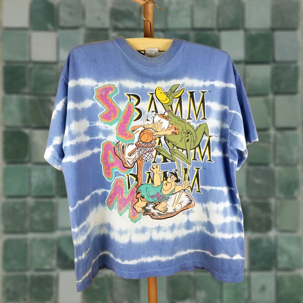 Vintage VINTAGE 94' FLINTSTONES SLAM 2 SIDE PRINT SINGLE STITCH CARTOON T-SHIRT SZ LARGE Size US L / EU 52-54 / 3 - 1 Thumbnail