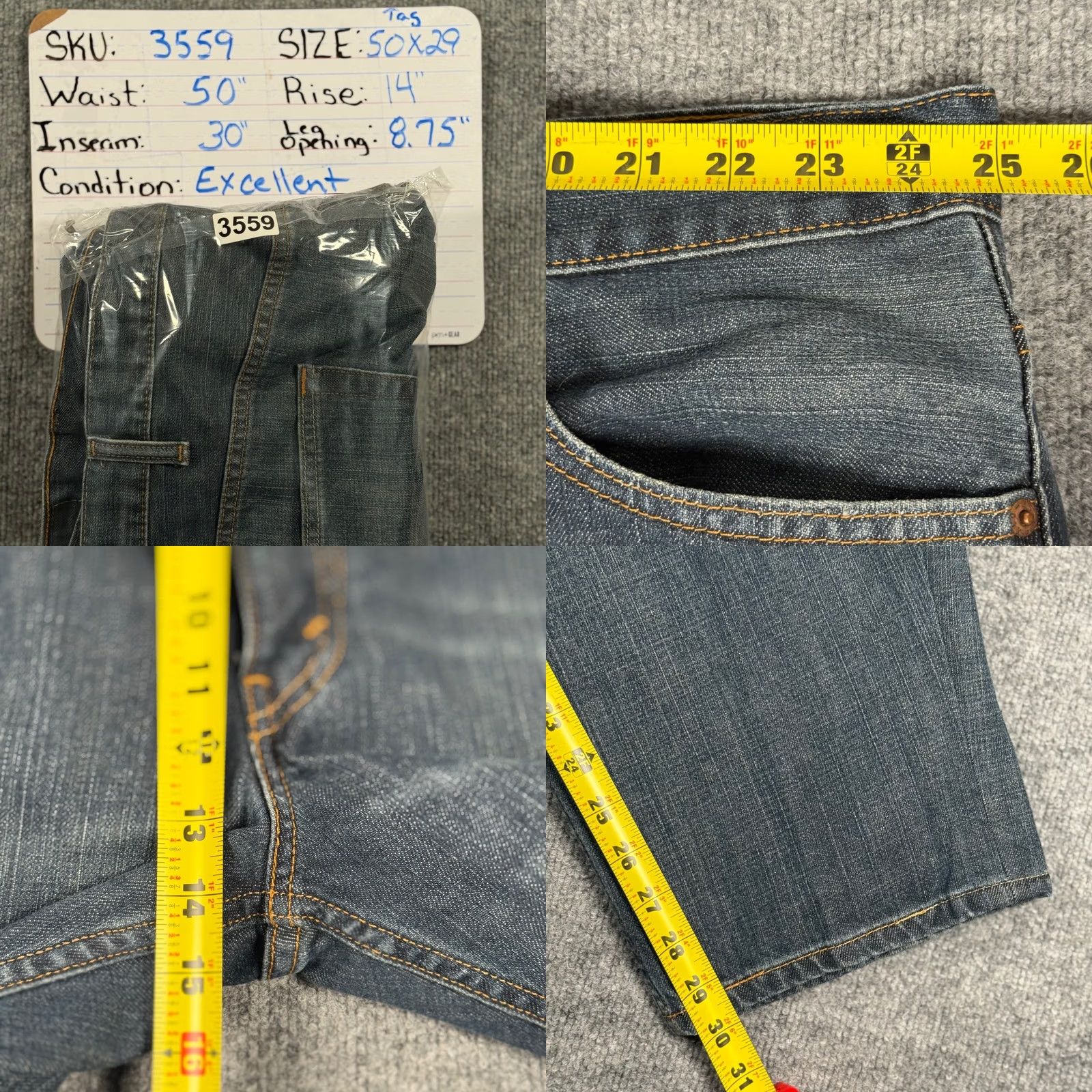 Levi's VINTAGE Levi's Jeans 550 Relaxed Fit Dark Wash Denim 29in Inseam 50 Waist Men Jeans 5-Pocket Size US 34 / EU 50 - 8 Thumbnail