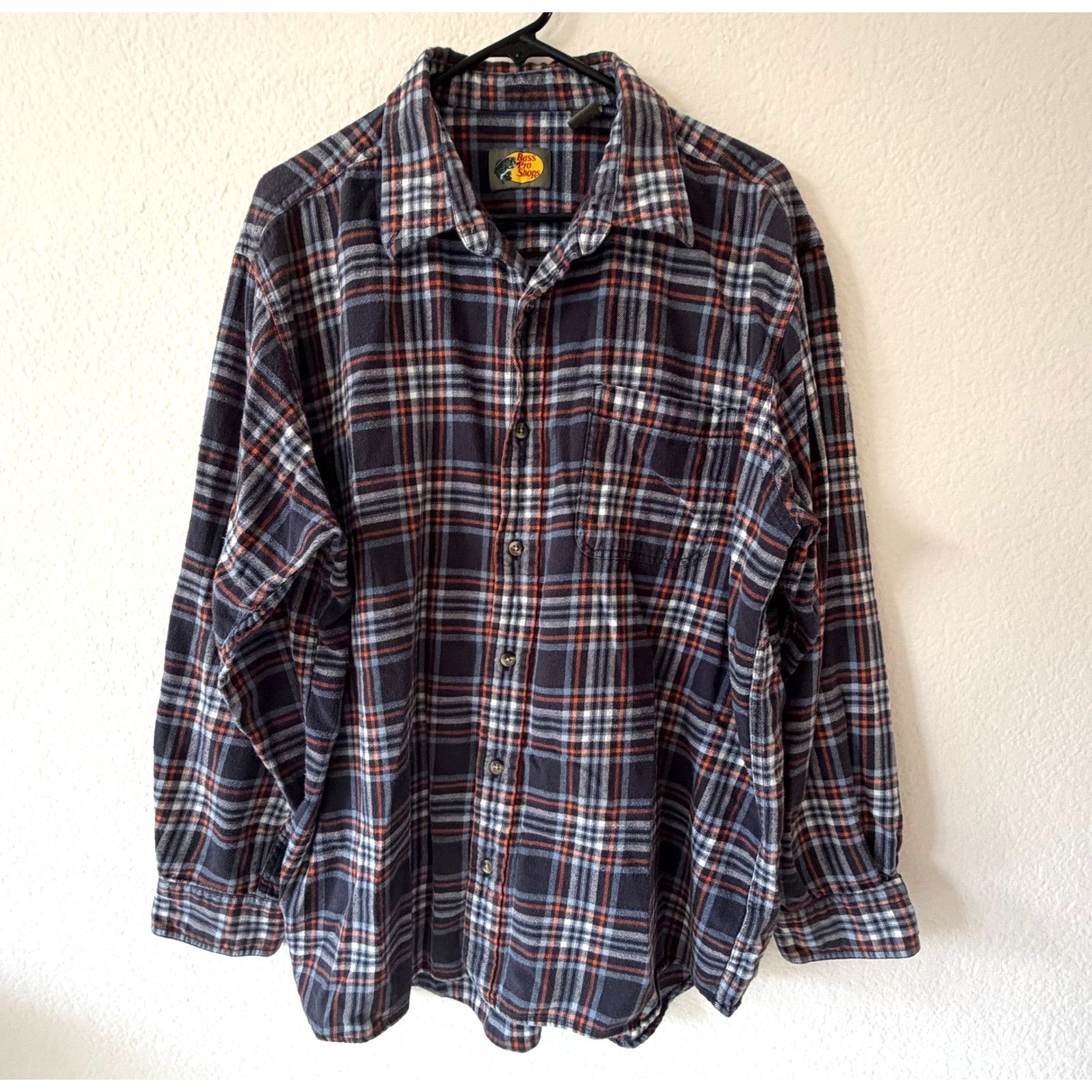Bass Pro Shops Bass Pro Shop Mens XL Plaid Long Button Up Flannel Shirt Size US XL / EU 56 / 4 - 2 Thumbnail