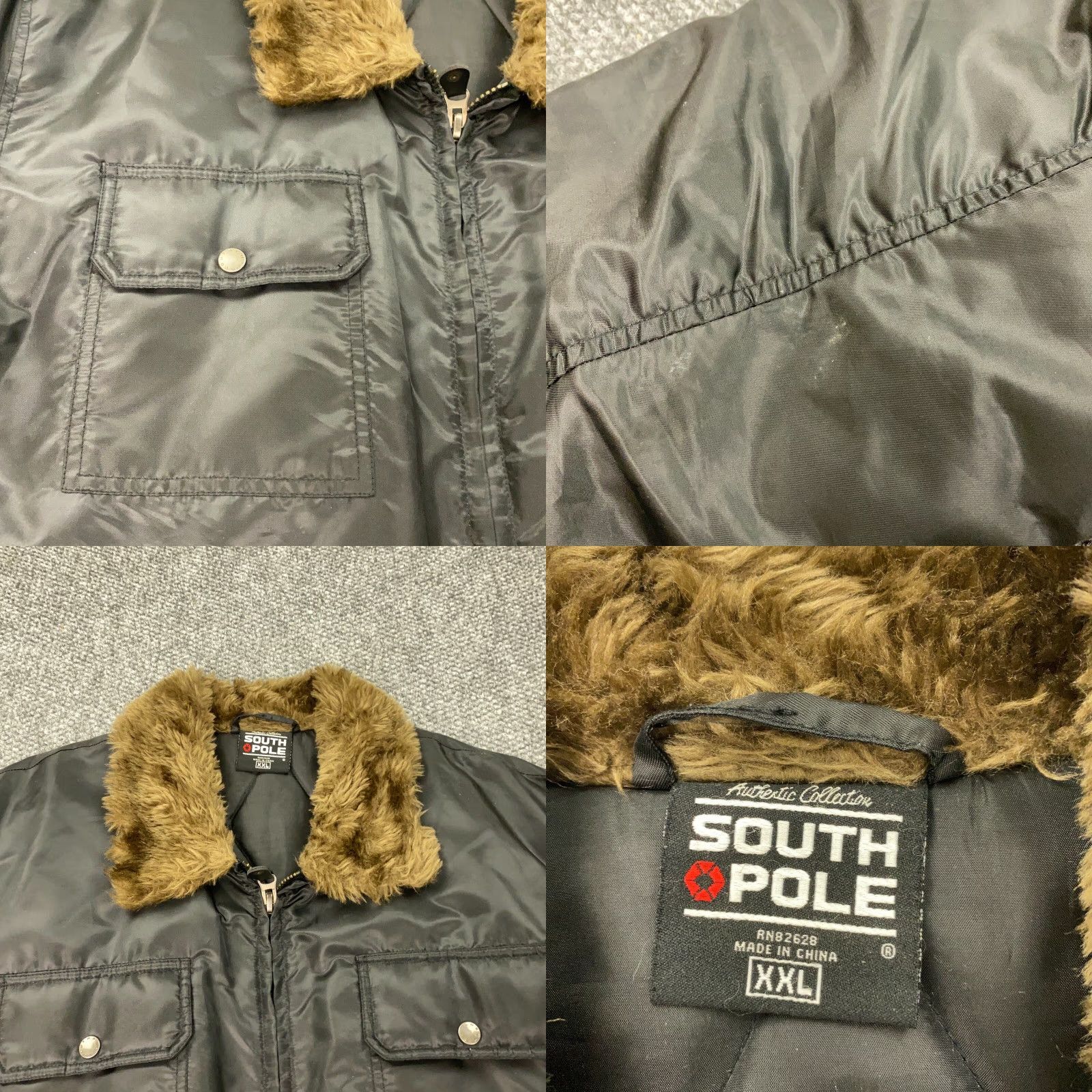 Southpole Southpole Jacket Mens 2XL Black Bomber Hip Hop Short Zip Lined Pockets Collared Size US XXL / EU 58 / 5 - 8 Thumbnail