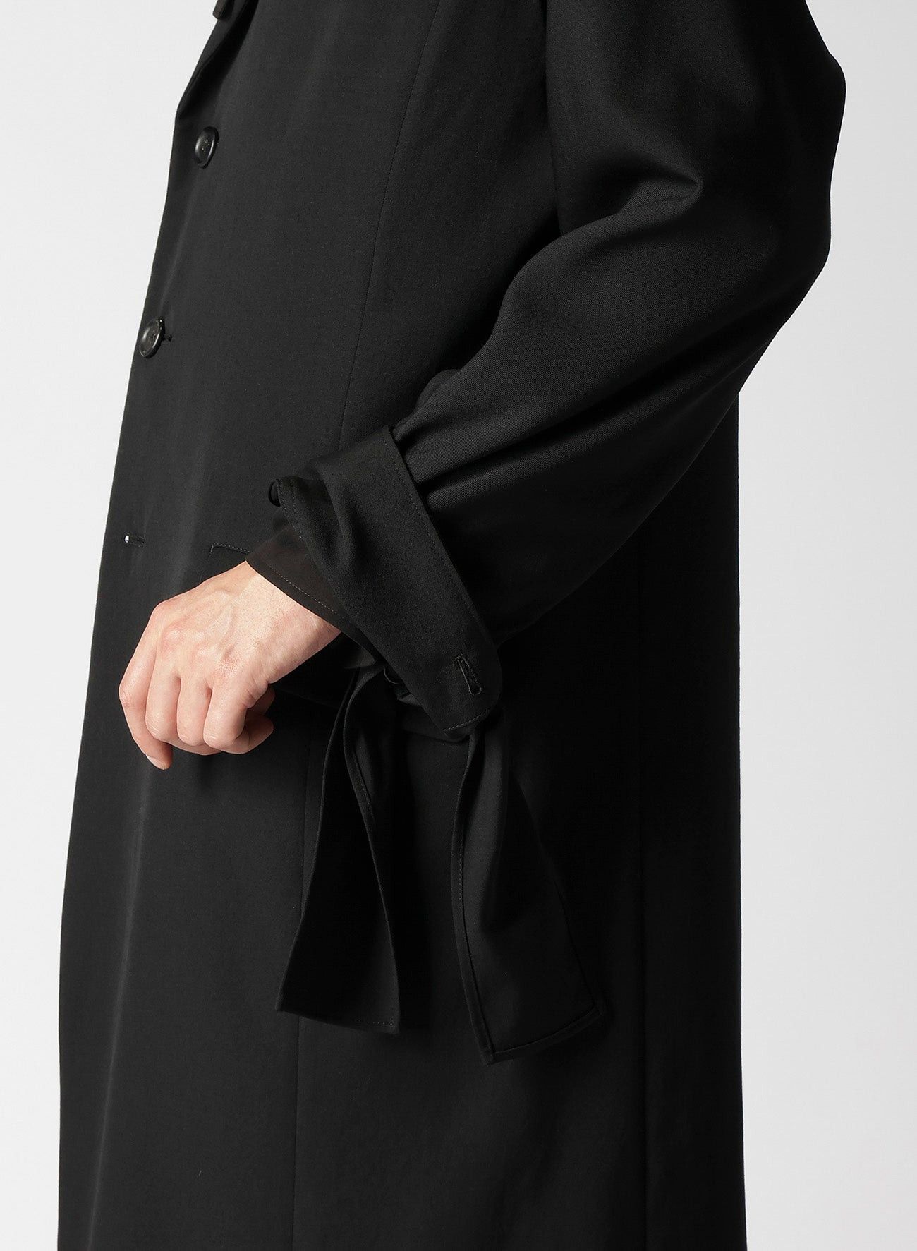 Yohji Yamamoto Yohji Yamamoto Pour Homme Wool TIED SLEEVE CUFF LONG JACKET Size US M / EU 48-50 / 2 - 7 Thumbnail