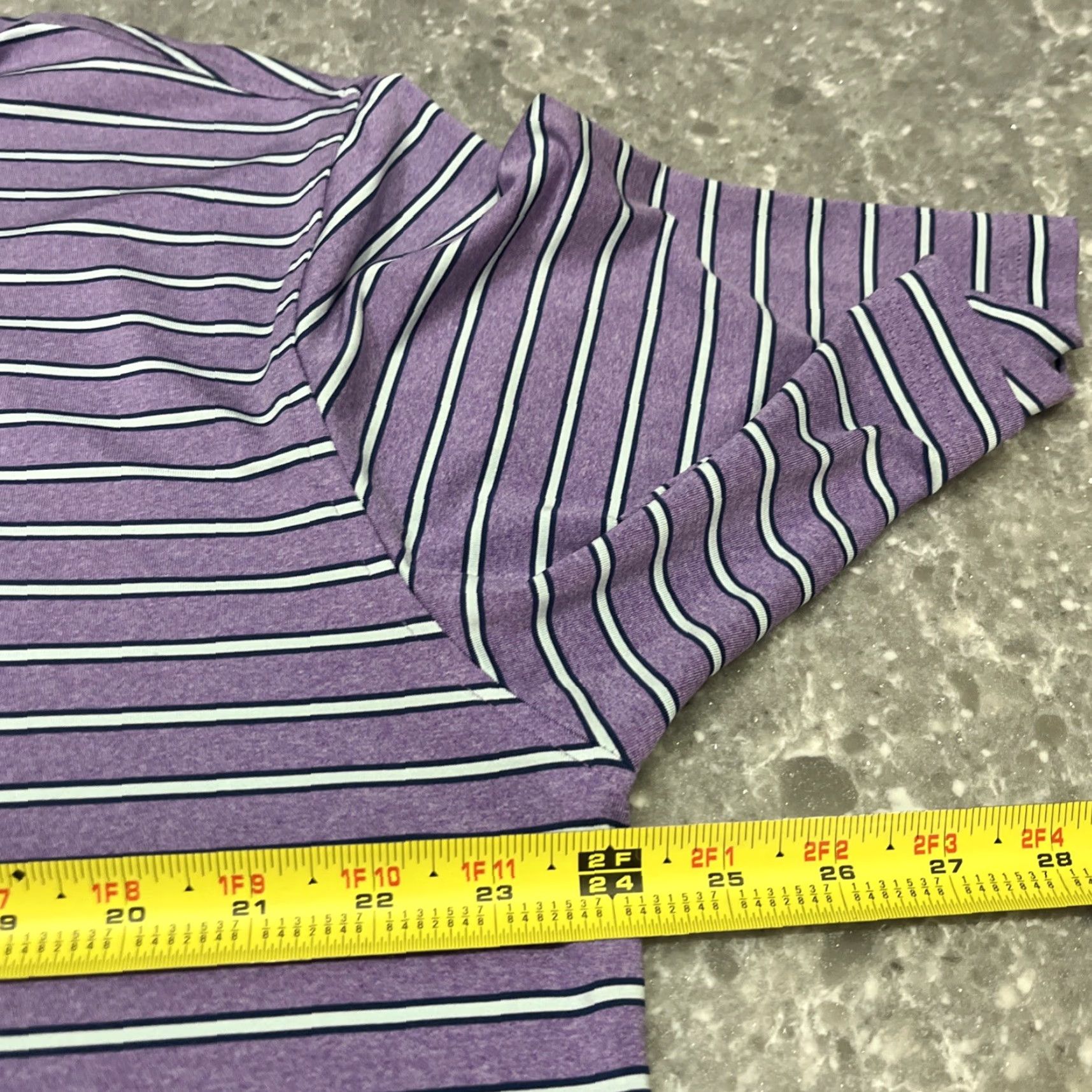 Footjoy FootJoy Polo Shirt Mens XL Purple Stripe Country Club 1952 Striped Golf Activewear Size US XL / EU 56 / 4 - 4 Thumbnail