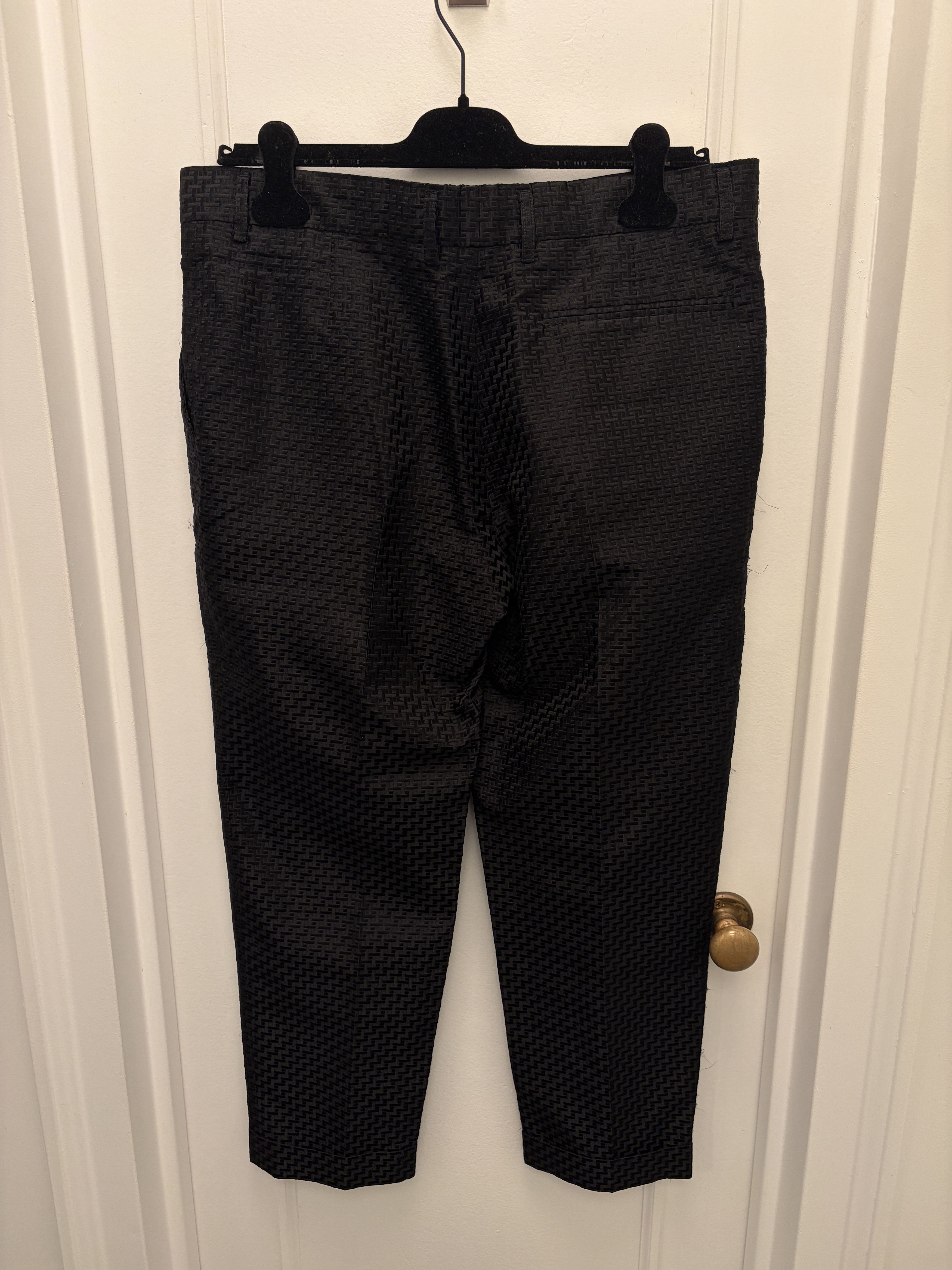 Haider Ackermann SS14 Black Jacquard Silk Trousers Size US 32 / EU 48 - 2 Thumbnail
