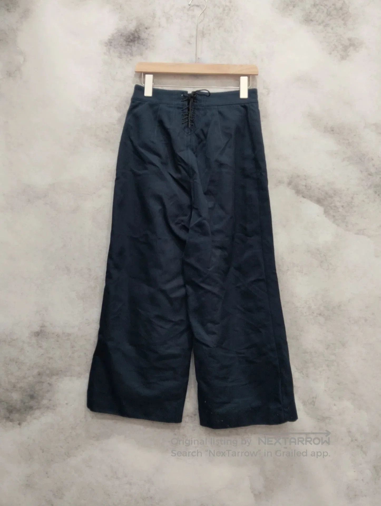 Dior Dior Navy Wide-Leg Drawstring Trousers 40. Size US 40 / EU 56 - 2 Thumbnail