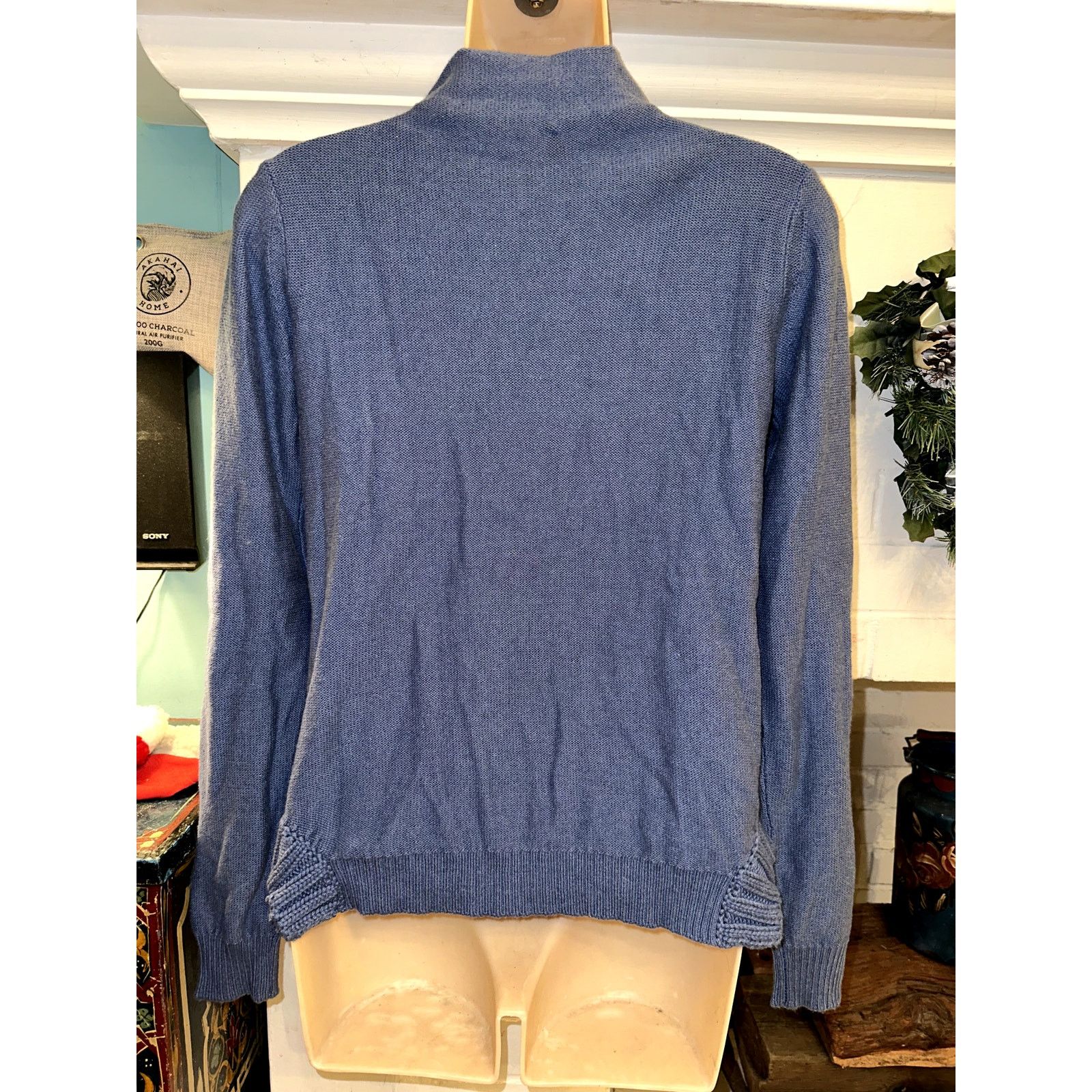Other NEW SUPER SOFT CULLEN BLUE CABLED TURTLENECK SWEATER XS Size XS / US 0-2 / IT 36-38 - 4 Thumbnail