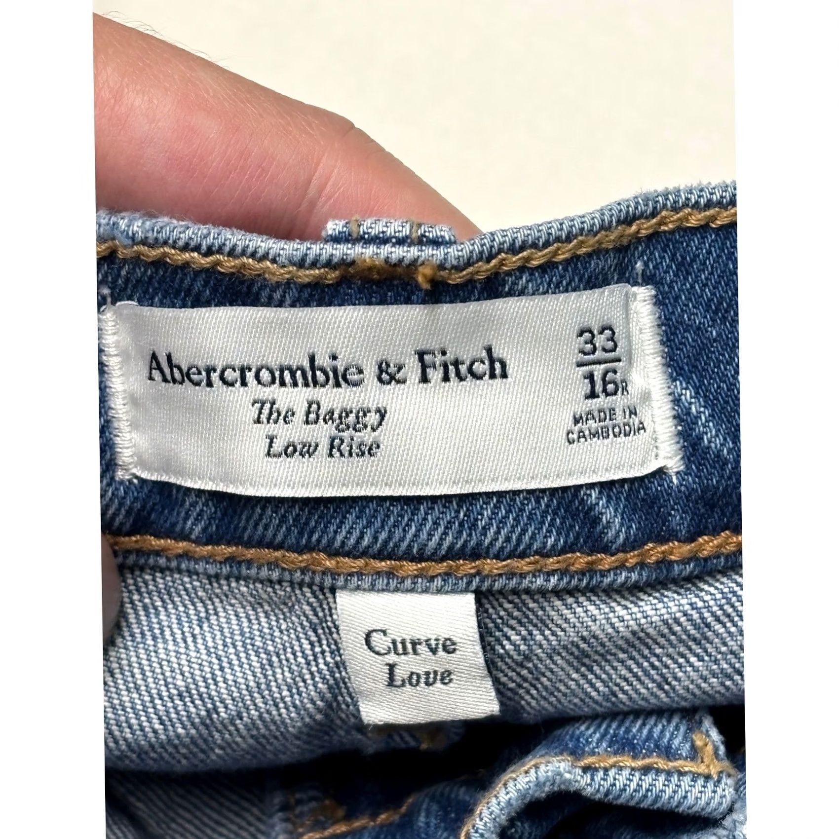 Abercrombie & Fitch Abercrombie & Fitch Curve Love The Baggy Low Rise Womens 16R 33 W39 L31 NWT Size ONE SIZE - 4 Thumbnail