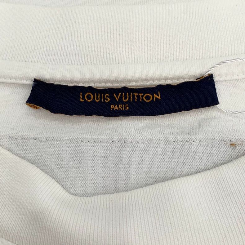 Louis Vuitton Louis Vuitton White logo printed cotton crewneck long slee Size US L / EU 52-54 / 3 - 5 Thumbnail