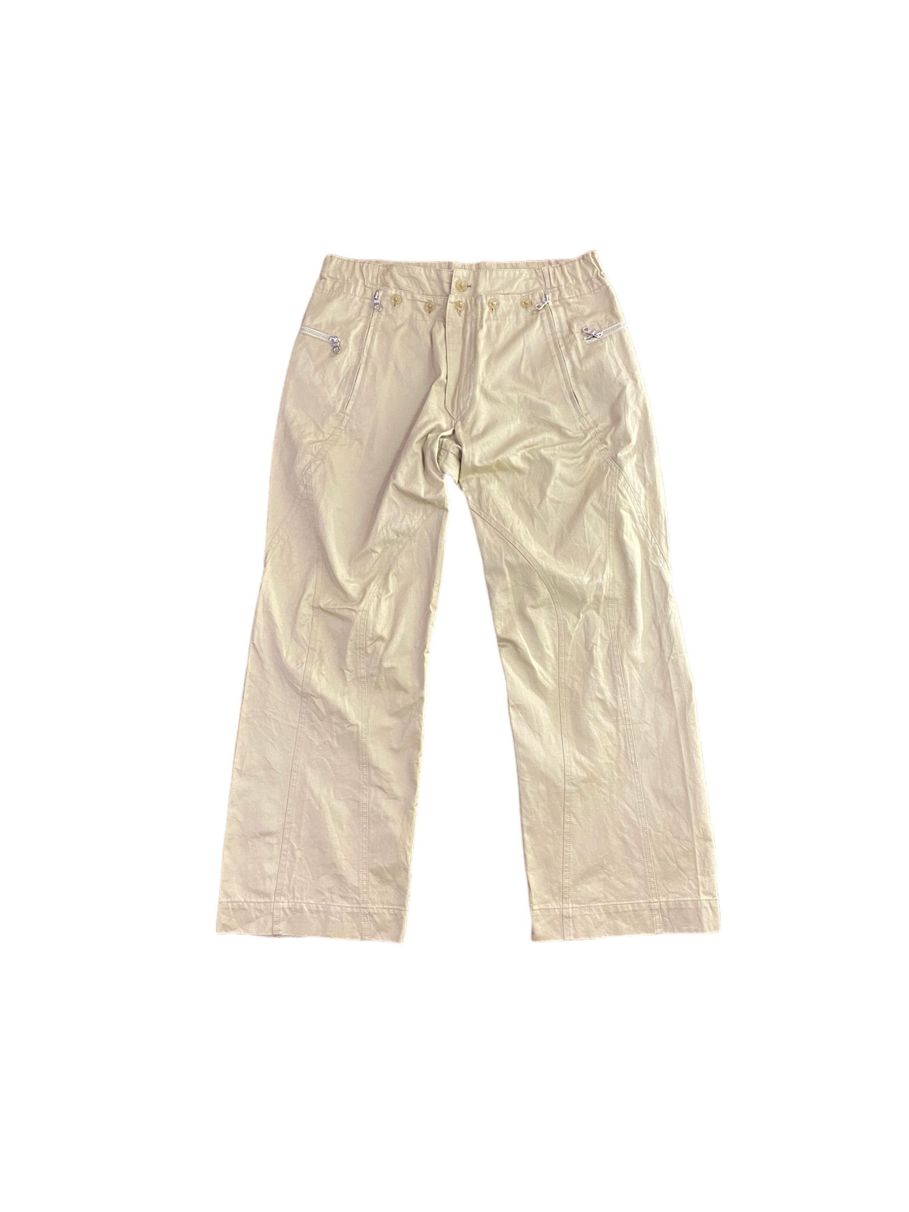 Designer × Y's × Yohji Yamamoto 2000s Y's Yohji Yamamoto canvas cinch back work pant Size US 35 - 2 Thumbnail