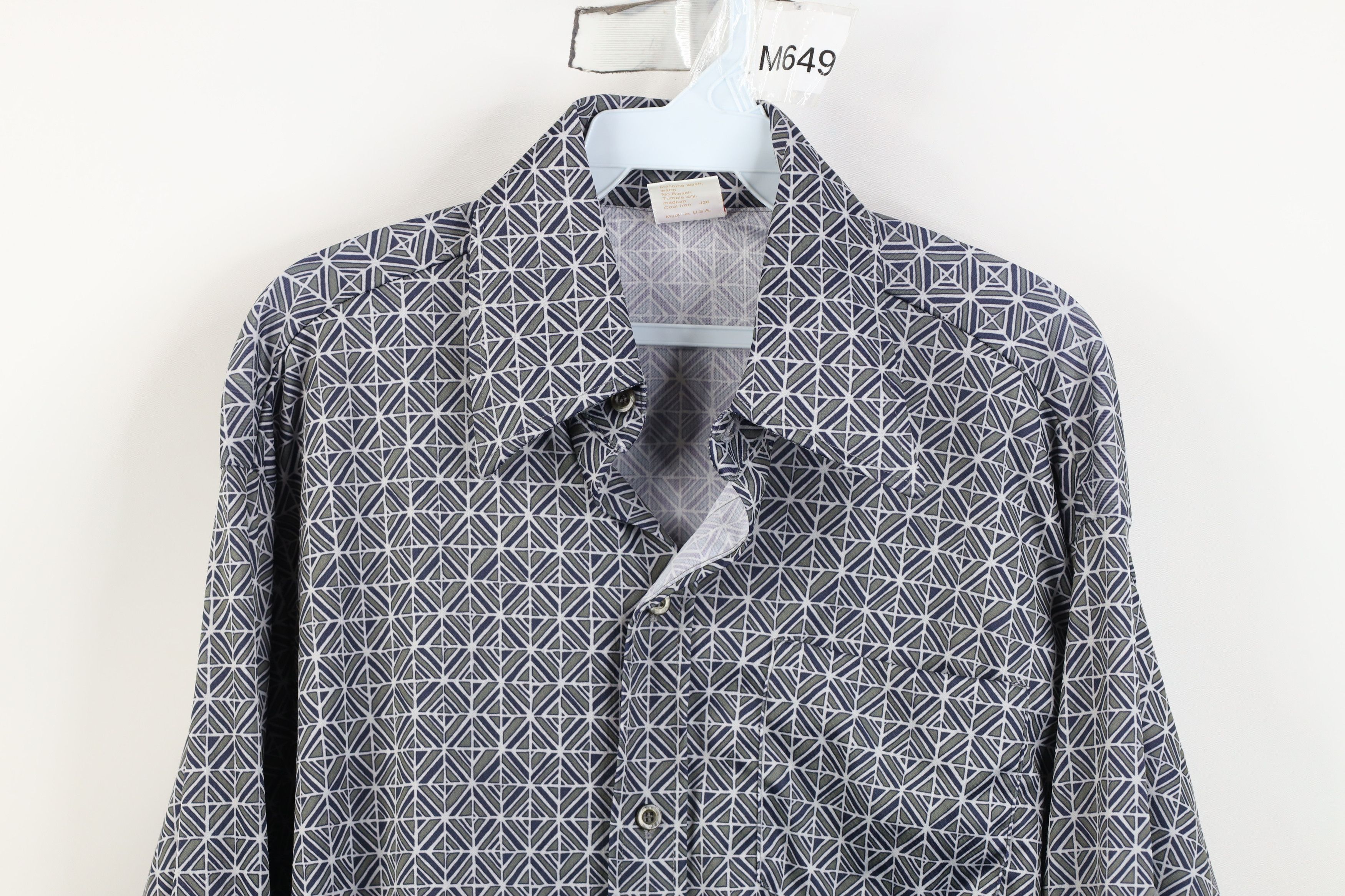 Vintage Vintage 70s Streetwear Dagger Collar Knit Button Shirt USA Size US L / EU 52-54 / 3 - 2 Thumbnail