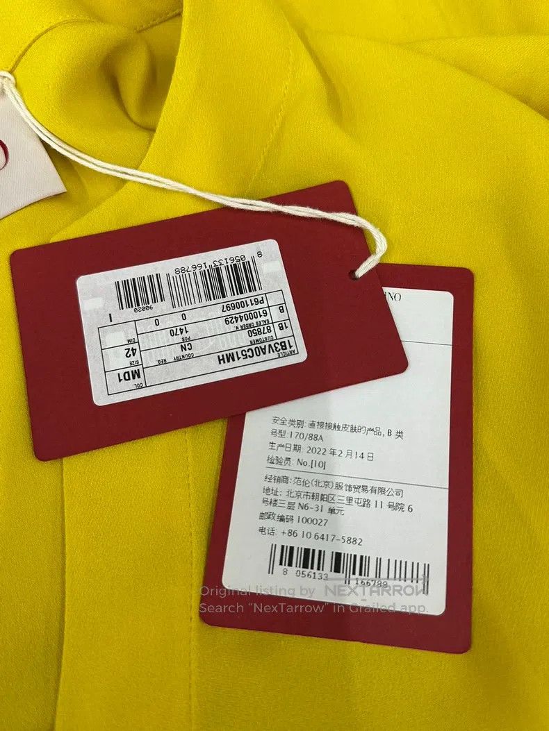 Valentino Valentino Yellow dress Size L / US 10 / IT 46 - 6 Thumbnail